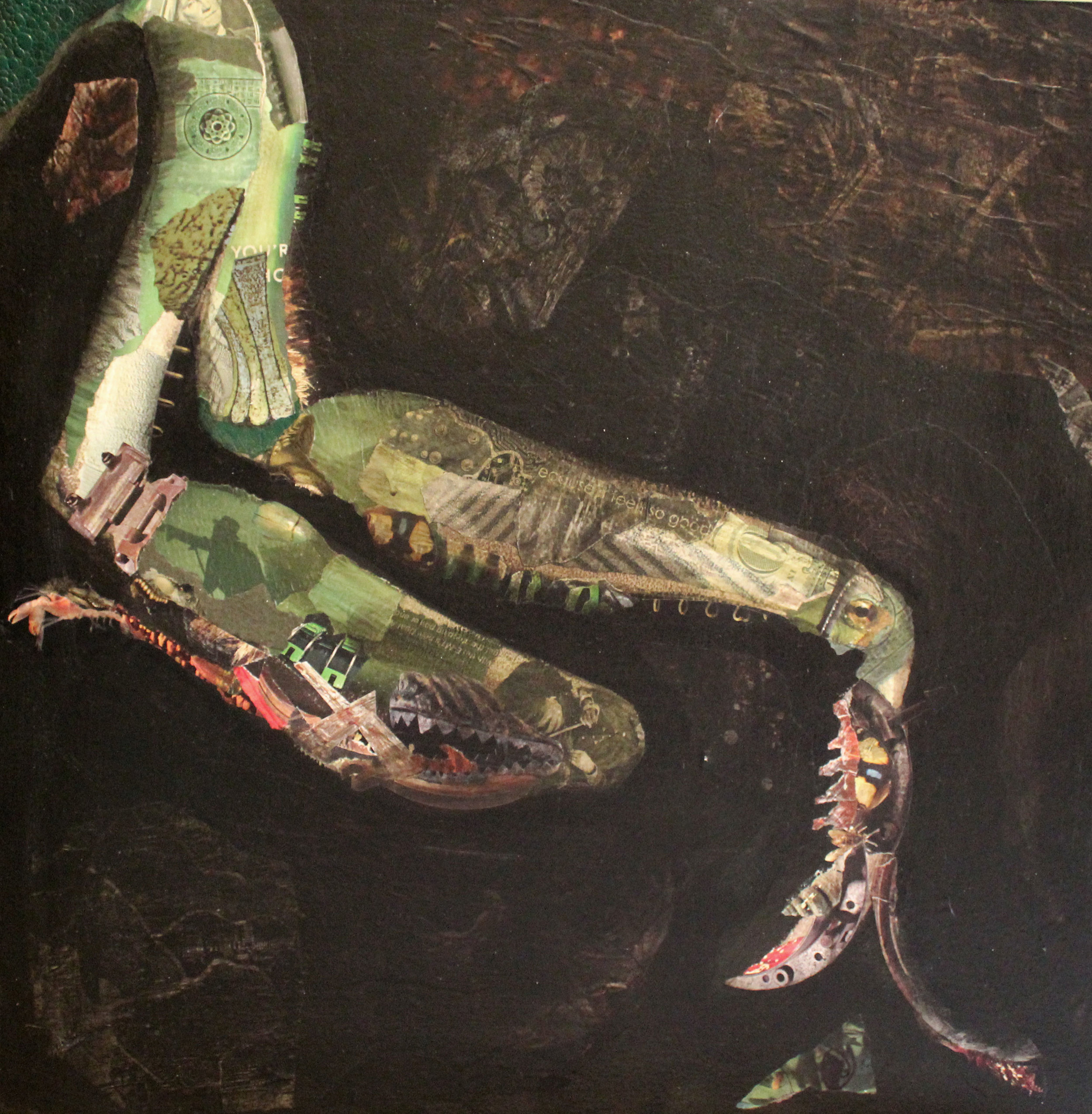 The Better to Hold You18” x 18”, mixed paper photograph collage, acrylic, 2016