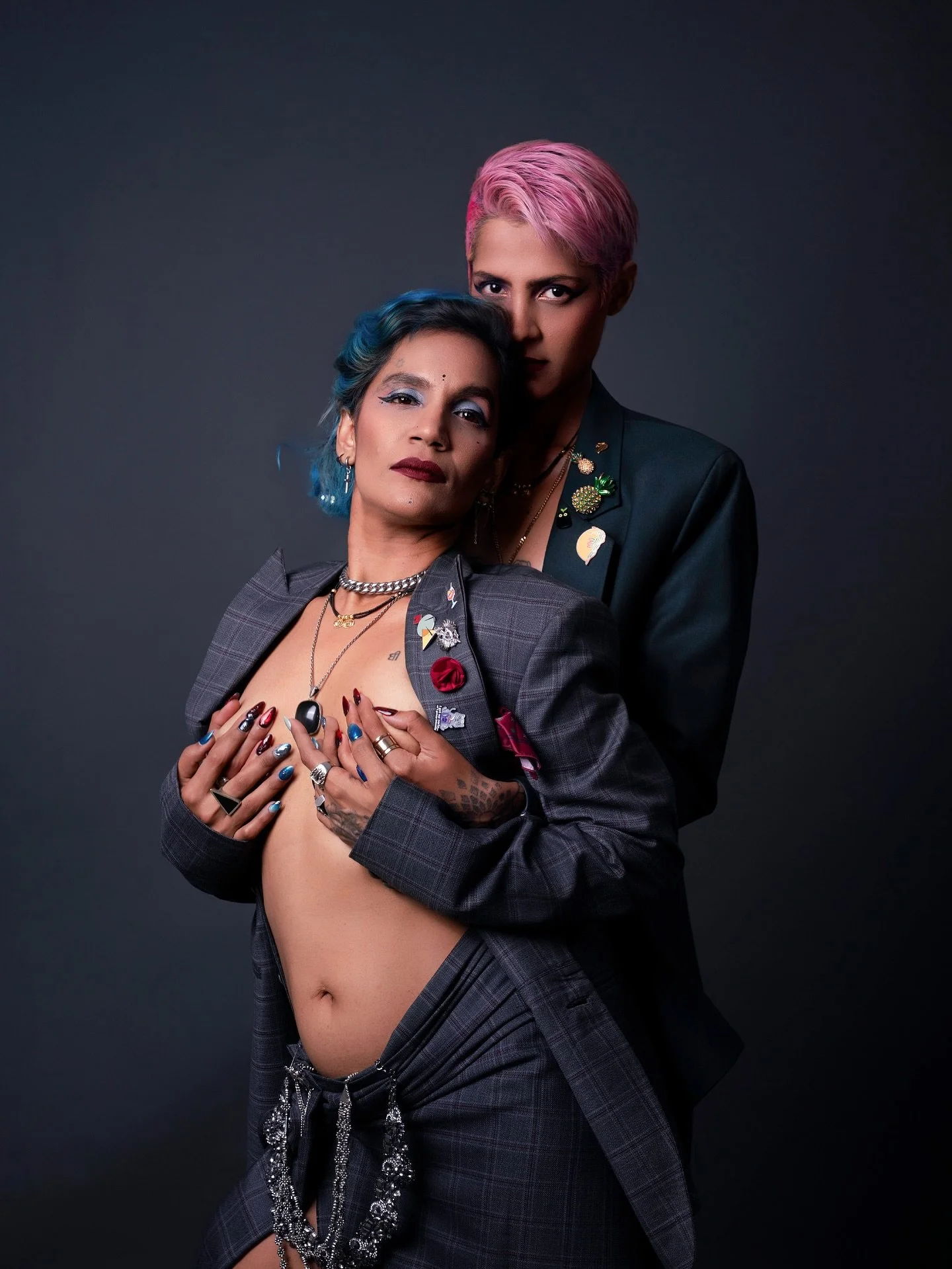 Gurleen & Harleen - No manifesto, no movement — just presence. Just us. Just here. 🥂
-
Mumbai Archives 3.30 ✨ / Open Studio 4.0 - So excited to open that space back again in December. 💙🩷 
-
ft. @the.mermellian x @ze.quinn 💫
photos @saun