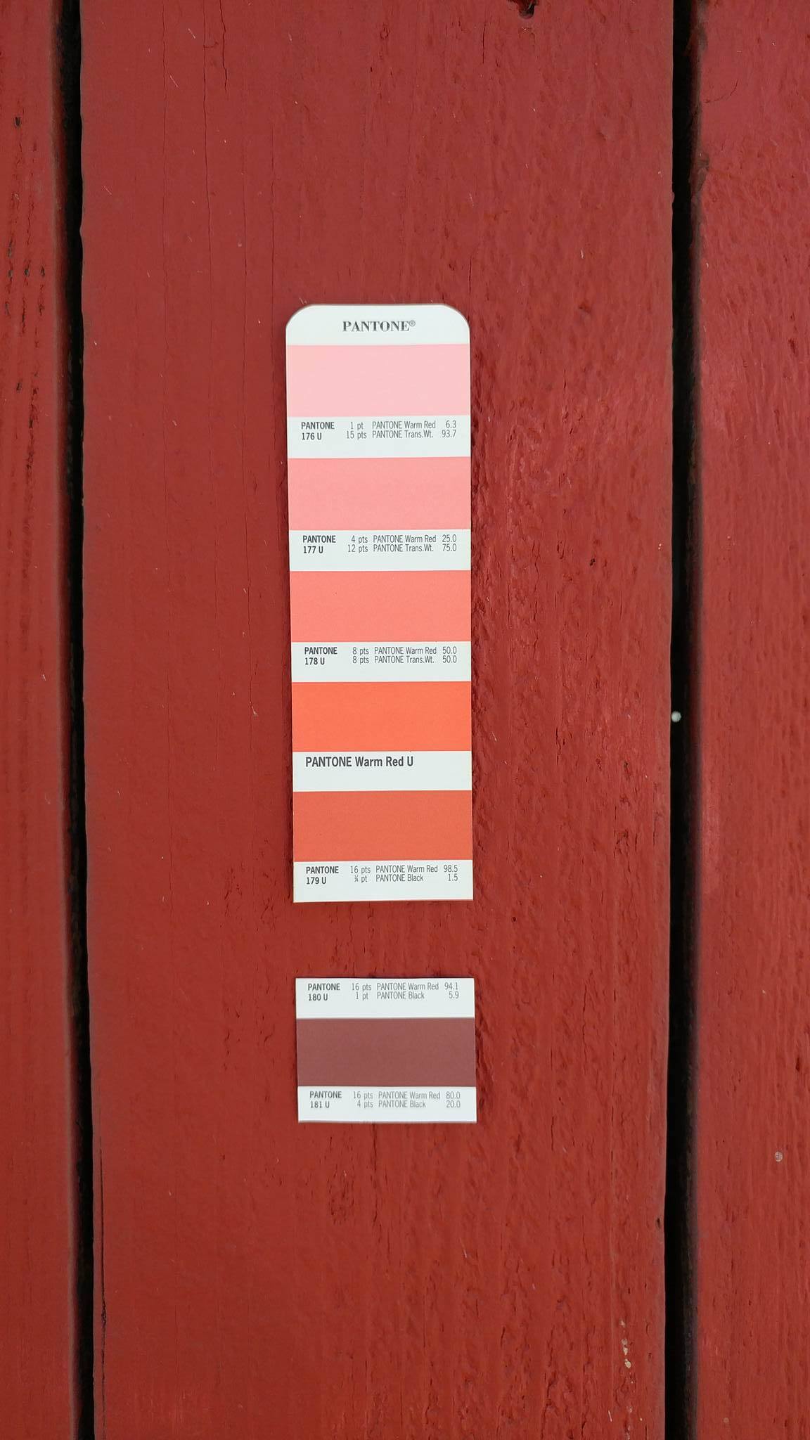 Pantone 180U / Wood Fence