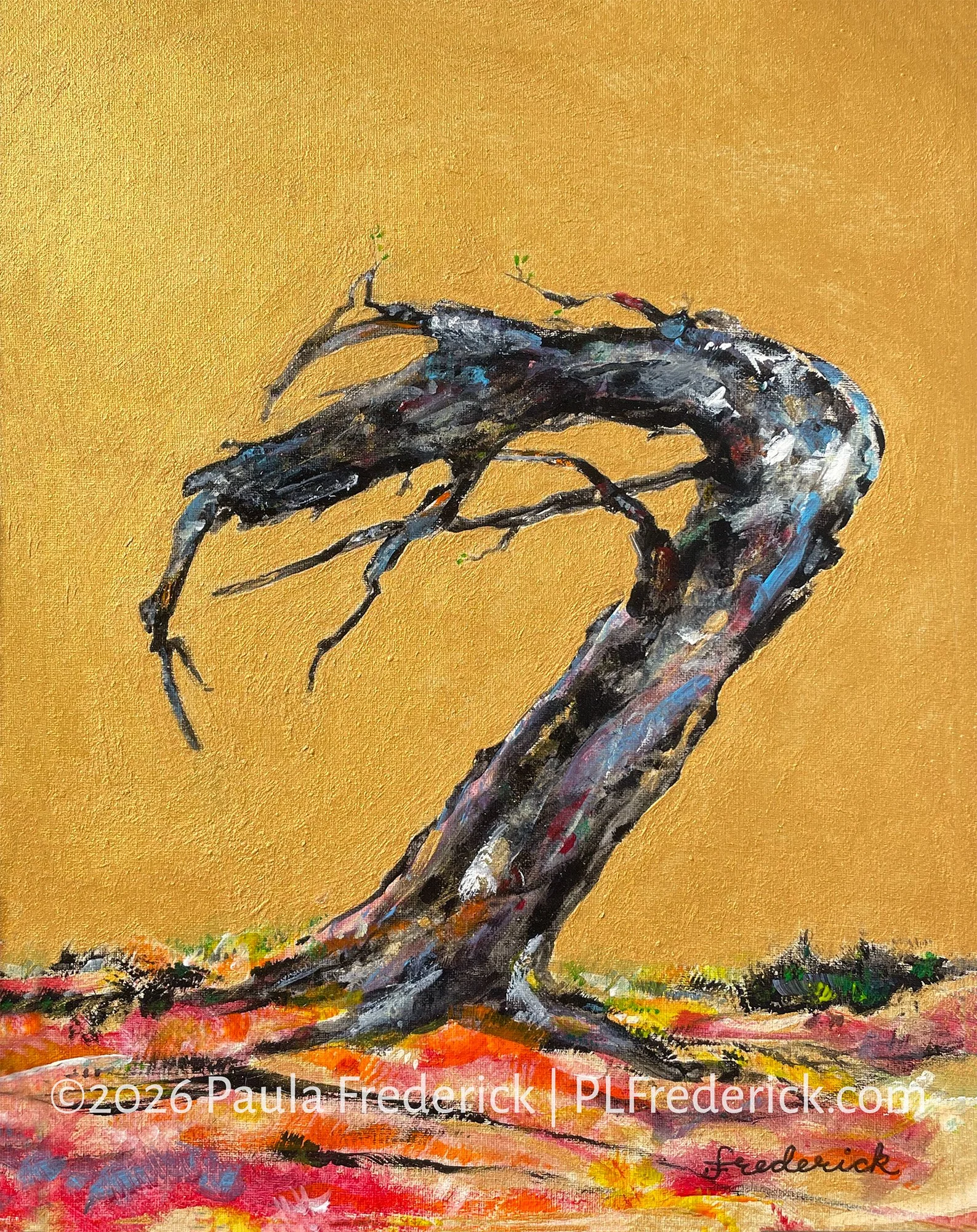 Long After You're Gone, I'll Be Here | By Paula Frederick | Acrylic on canvas | 8 x 10 inches