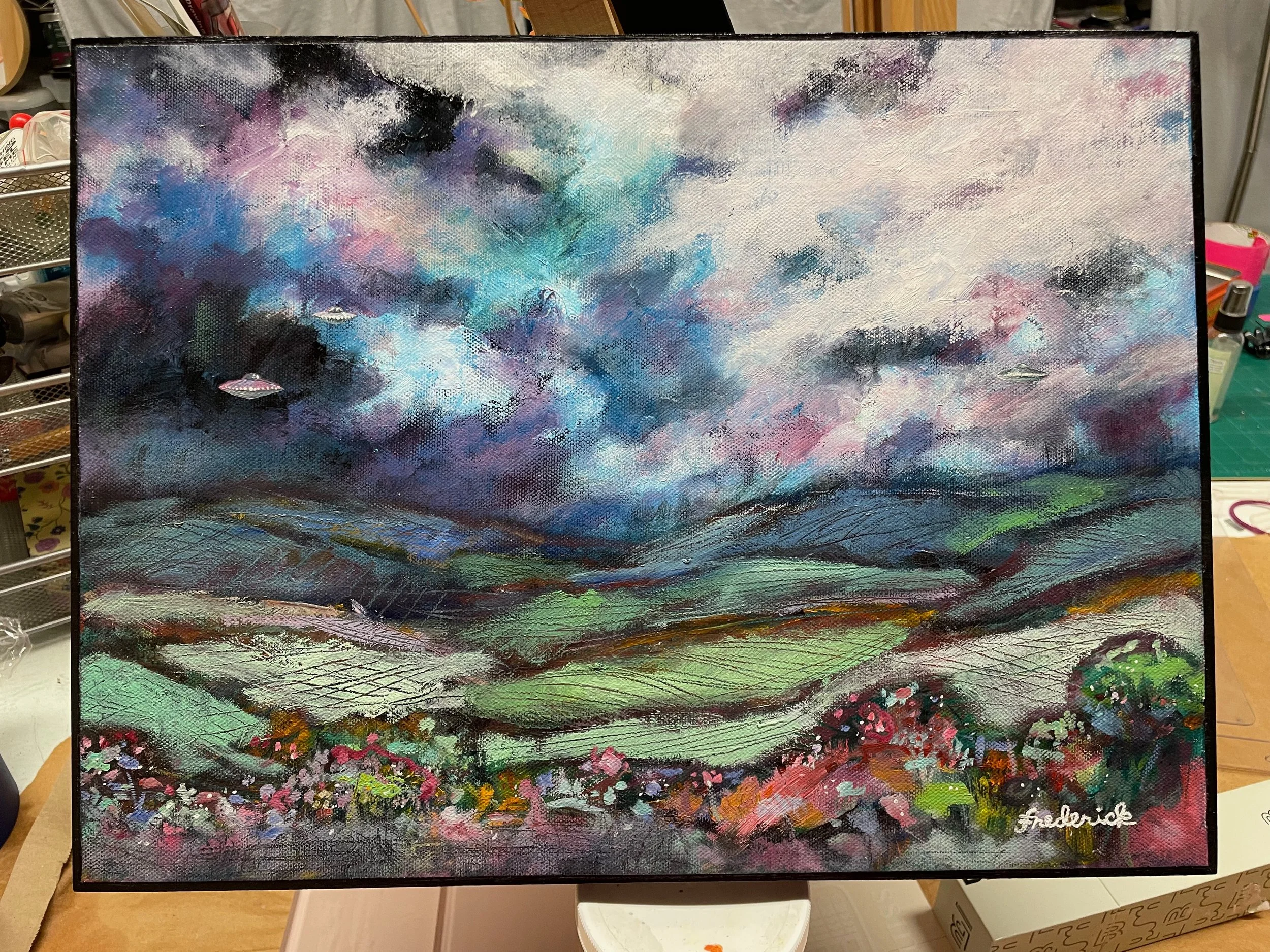  | By Paula Frederick | Oil & acrylic on canvas, mounted on wood