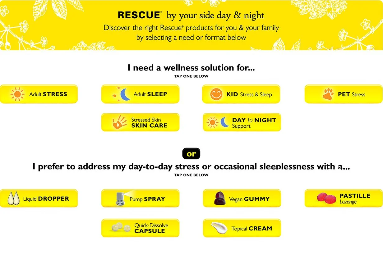 Product quiz for Amazon users to Rescue's storefront