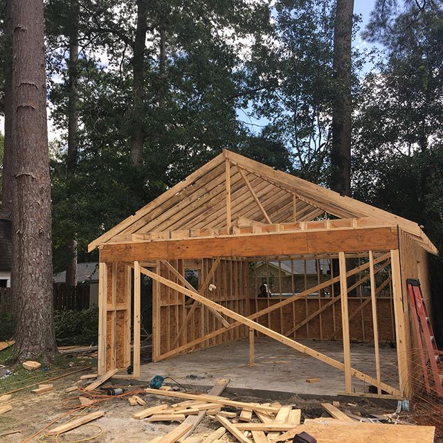 From foundation to framing in two days! This 18x24 detached garage will be used as a haven for rebuilding classic cars!