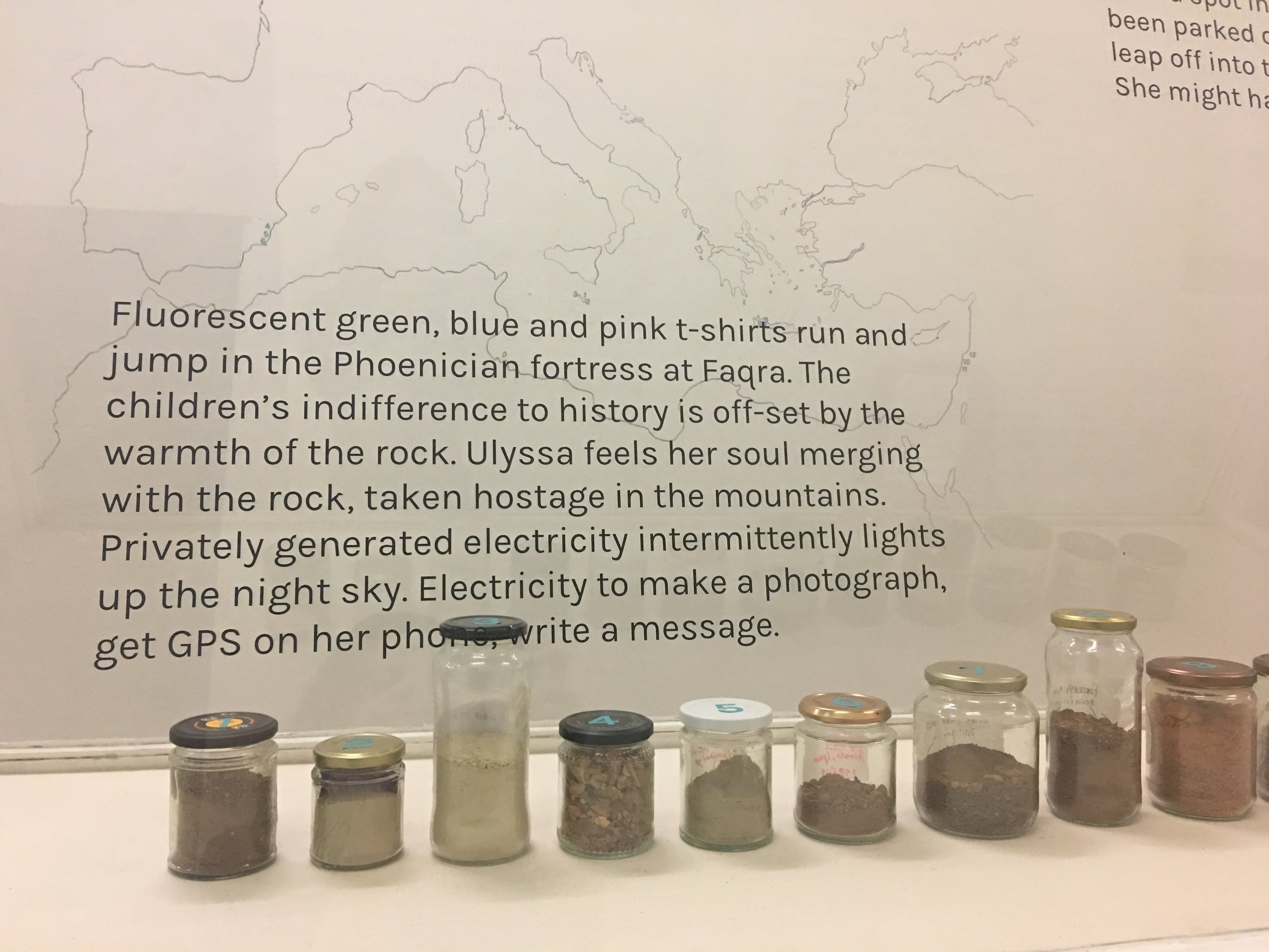 Installation view of Rocks & Fortresses , Corinne Silva and Martina Caruso, UAL Photography Research Exhibition, Camberwell Space Projects, 2016