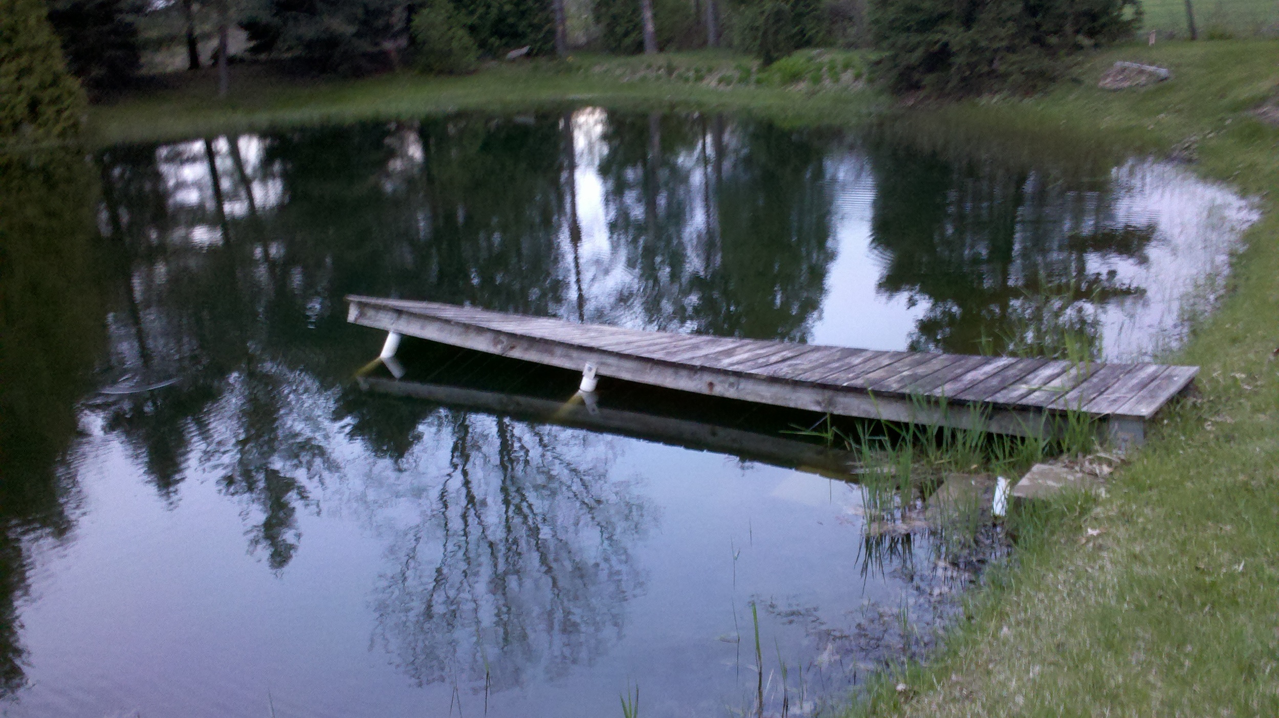   sunken docks are easily lifted and reset on foundation using lift bags 