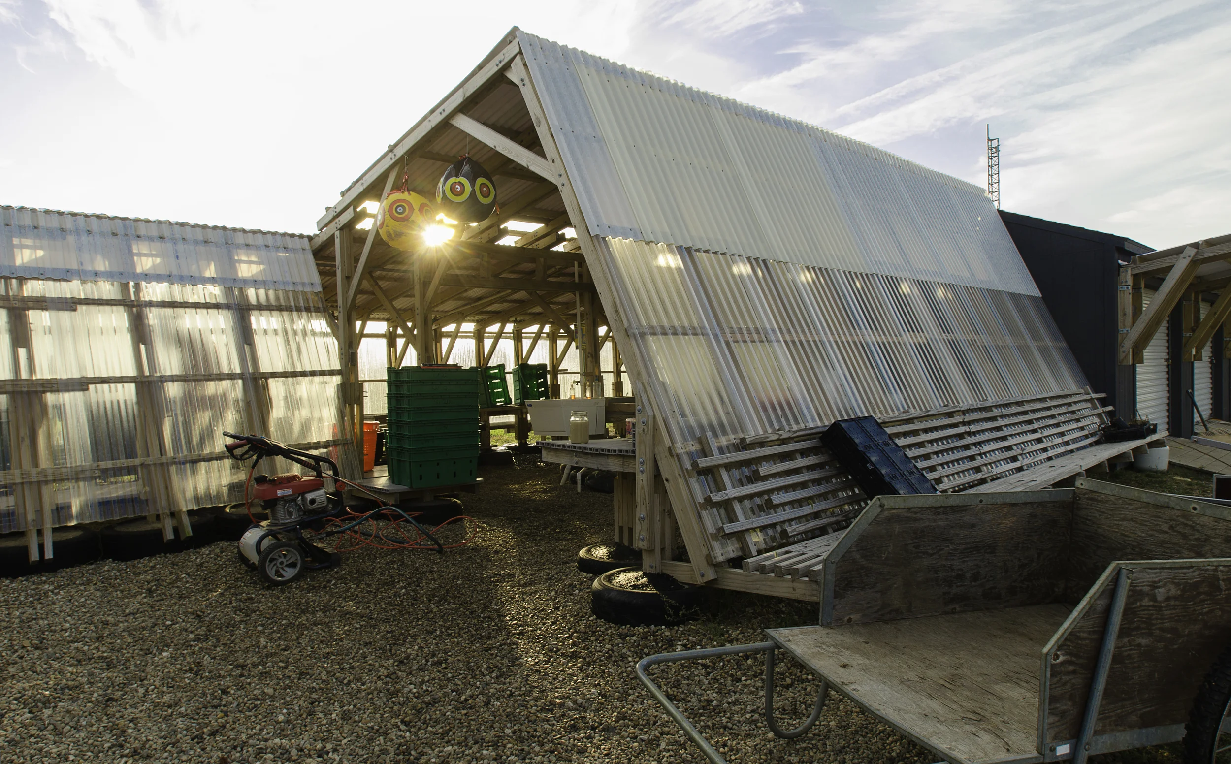 Wash/Pack Pavilion at the Student Sustainable Farm, University of Illinois, Urbana-Champaign