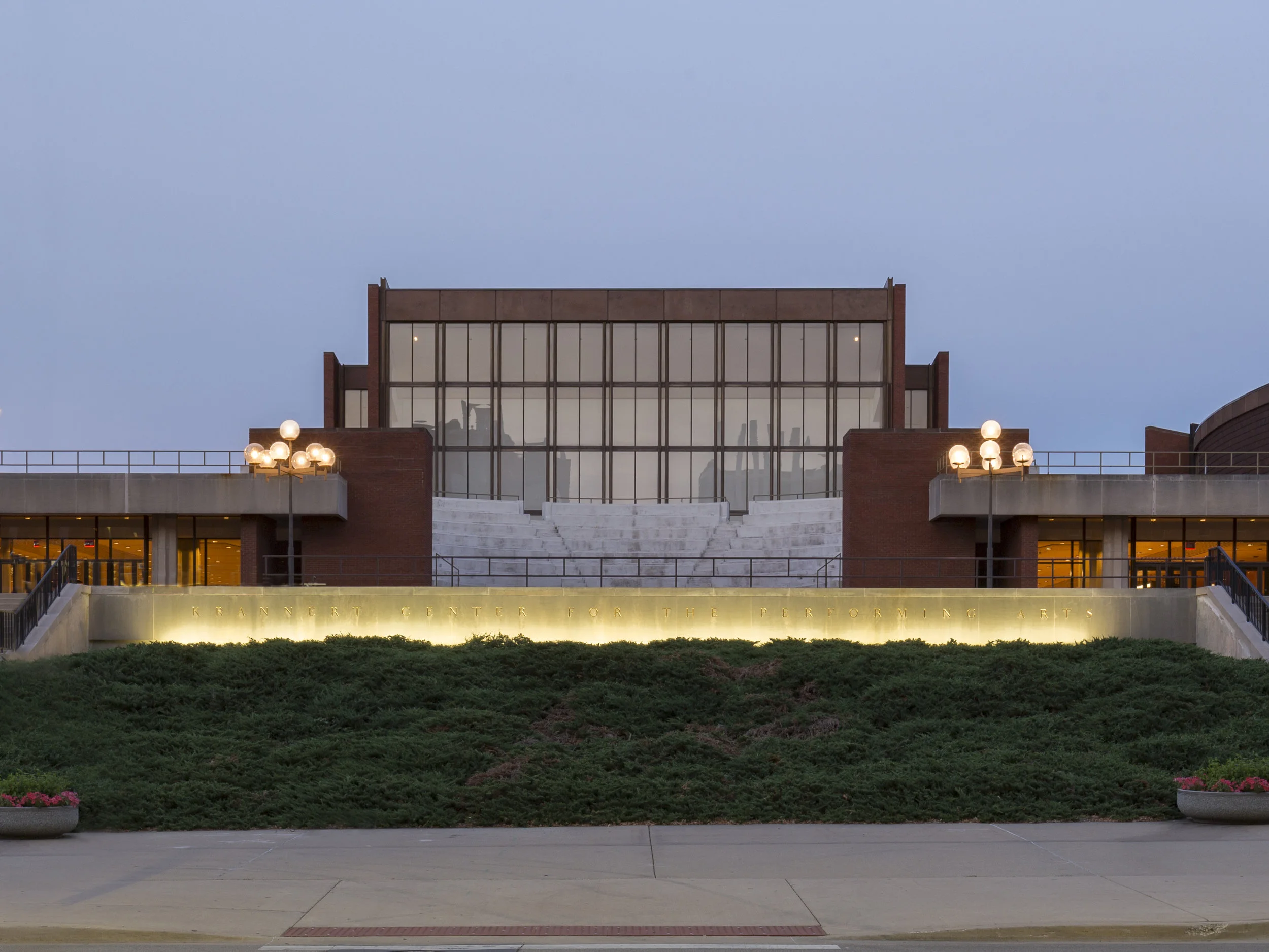 Krannert Center for the Performing Arts, Urbana, IL. Max Abromowitz, 1969.