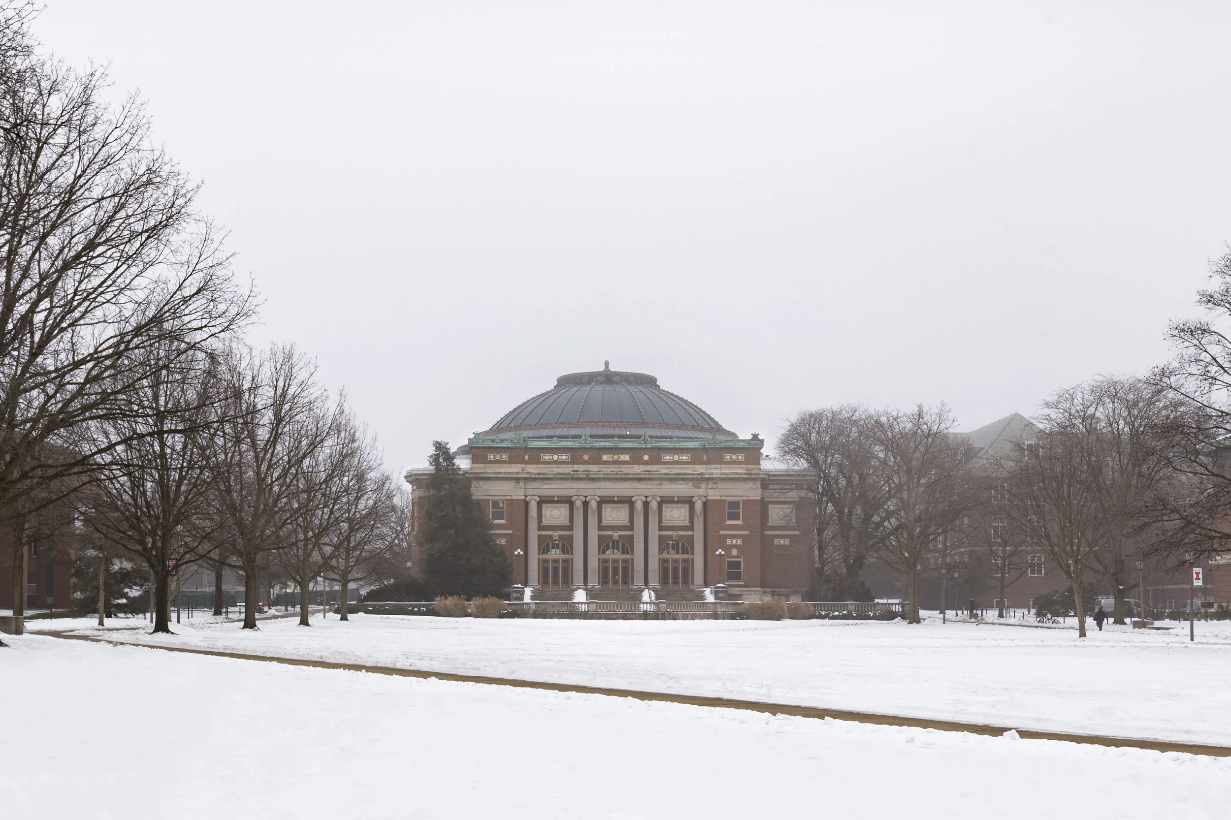 Foellinger Auditorium, University of Illinois (Fog, Winter)