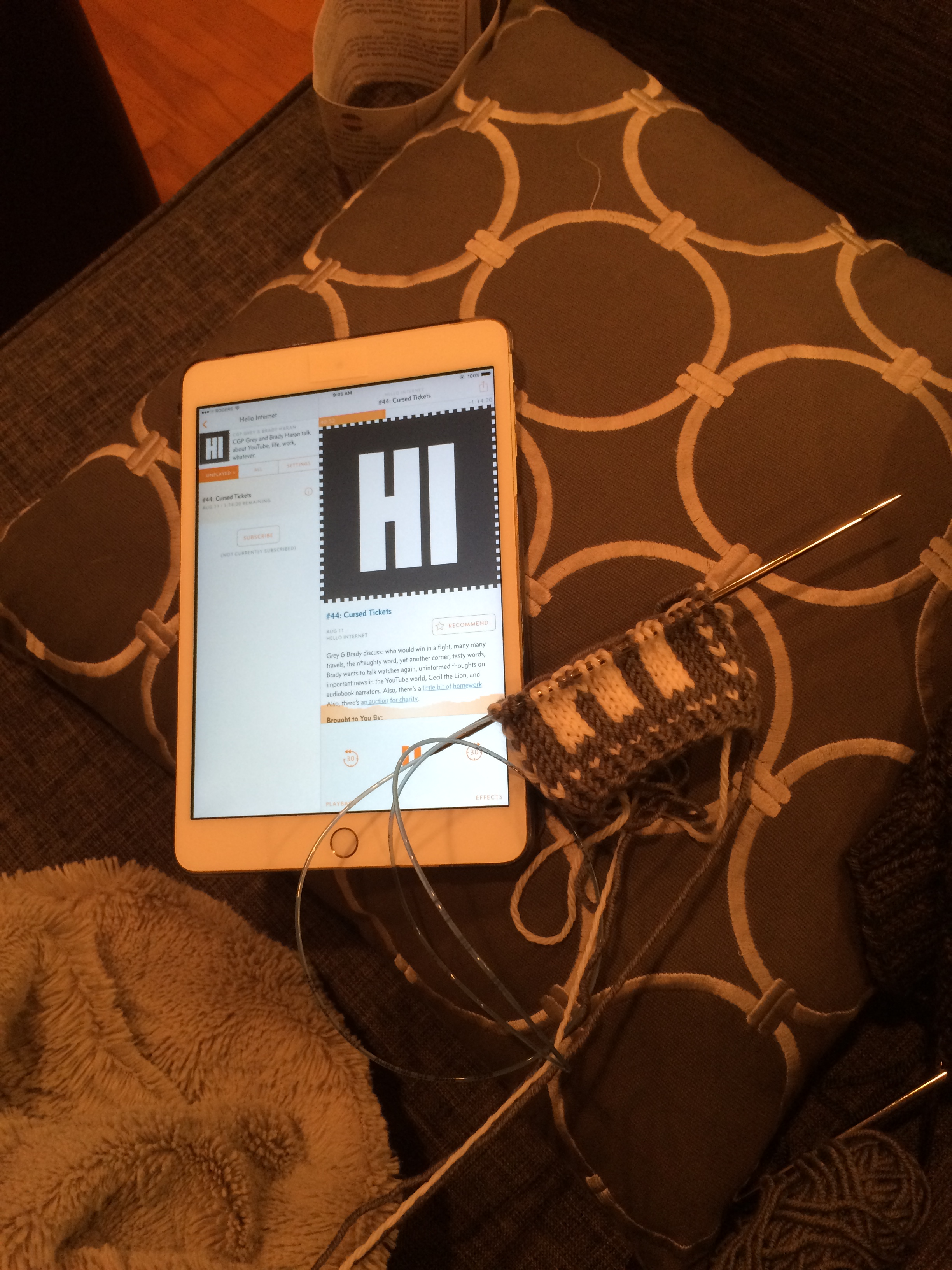 Michelle knits and HI thingy!