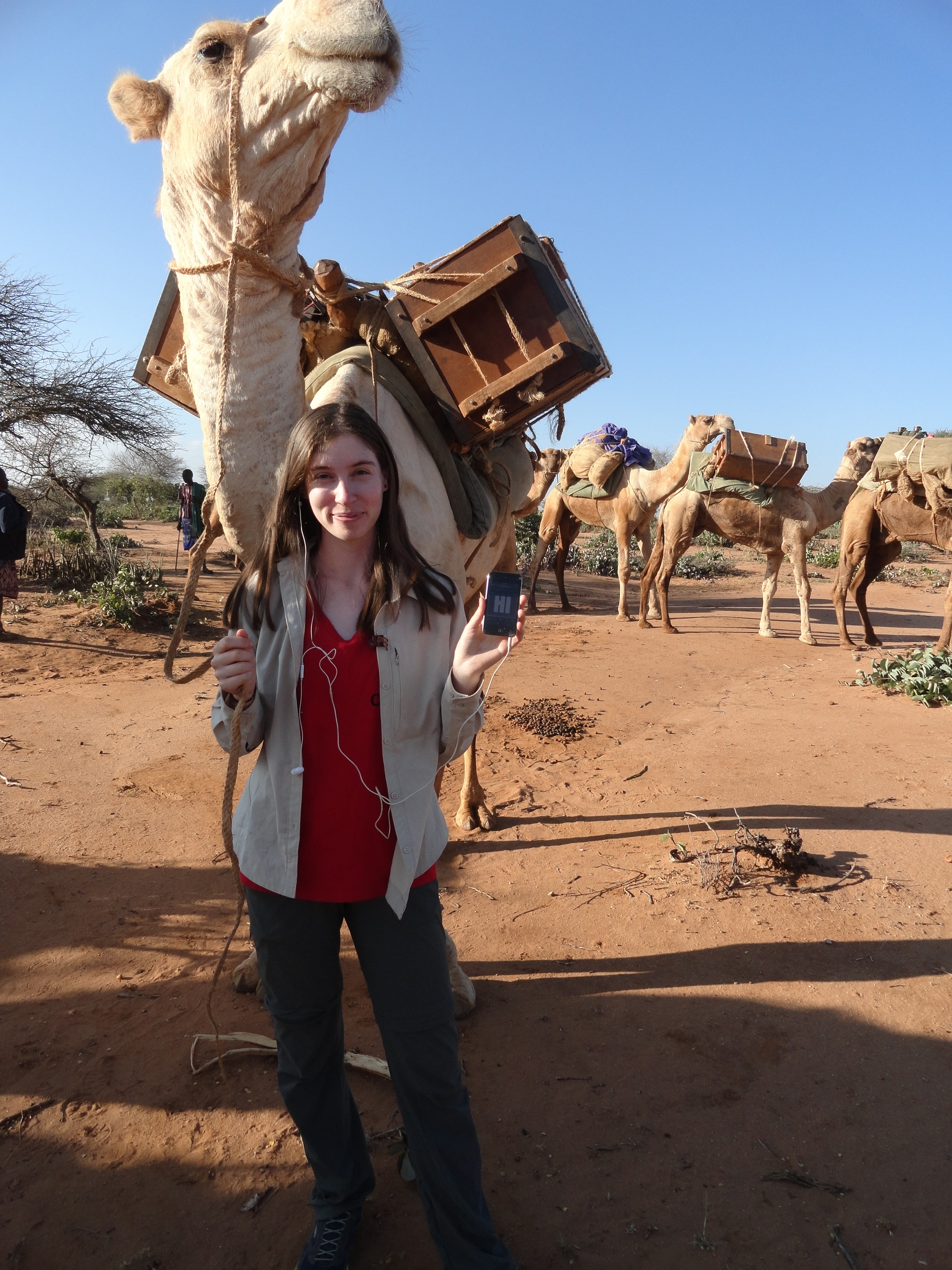 Dayna listened on a trek through the Kenyan desert