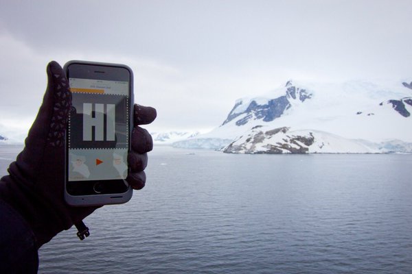 Luke listened to us talk about Antarctica - in Antarctica