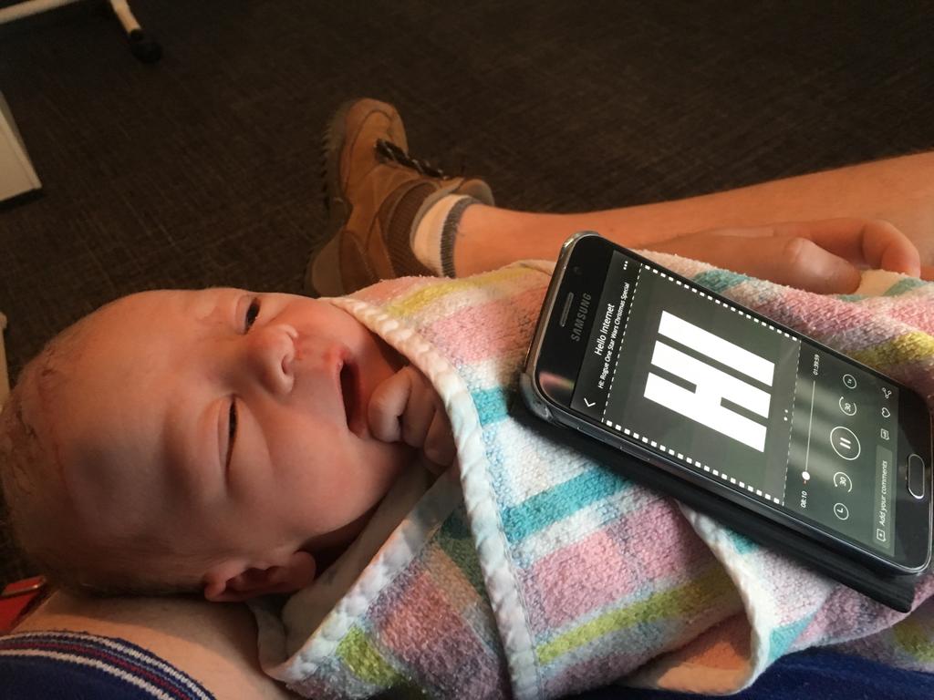 Nick's baby is only an hour old!!!