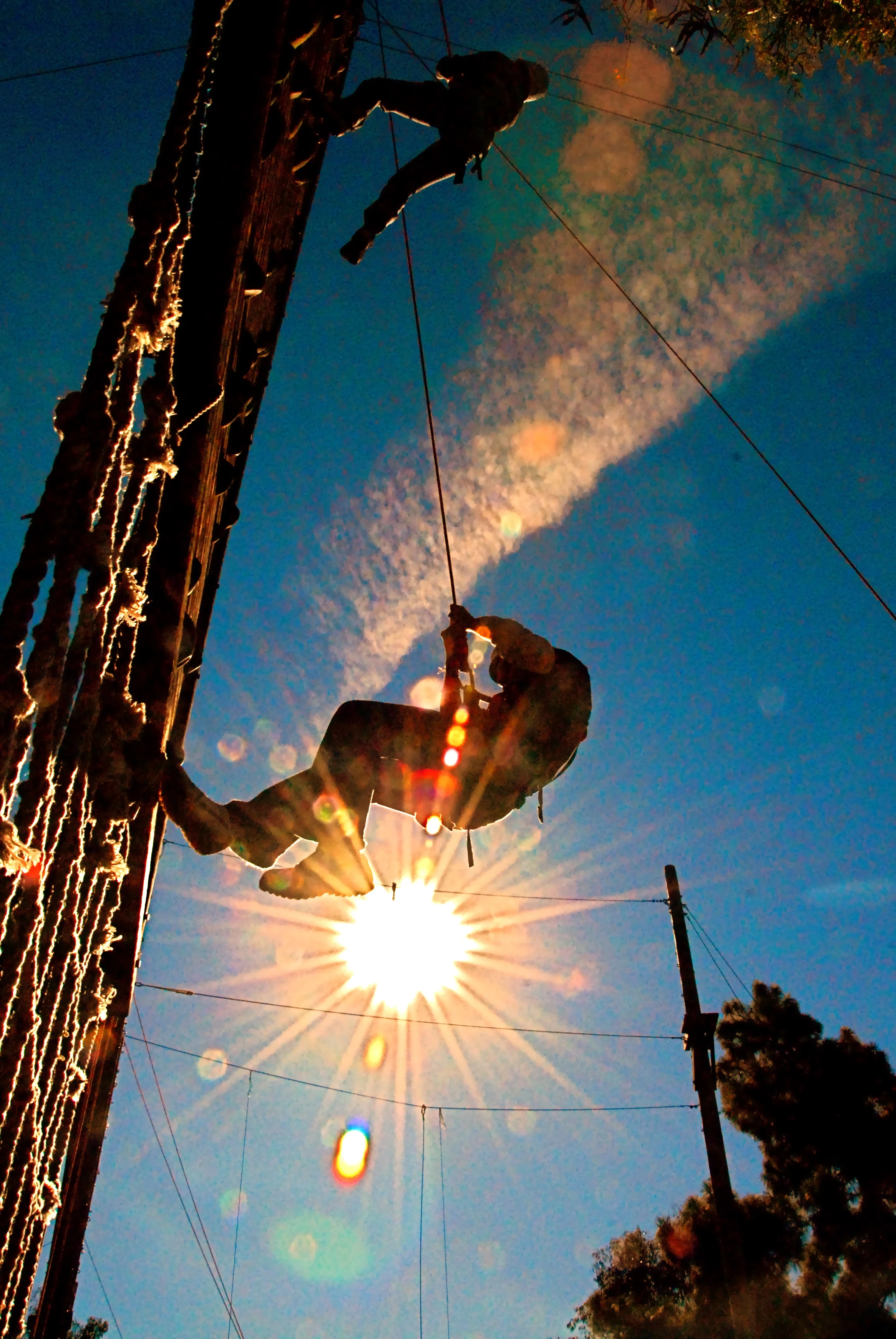 Culver City Silhoutte Rappeling.JPG