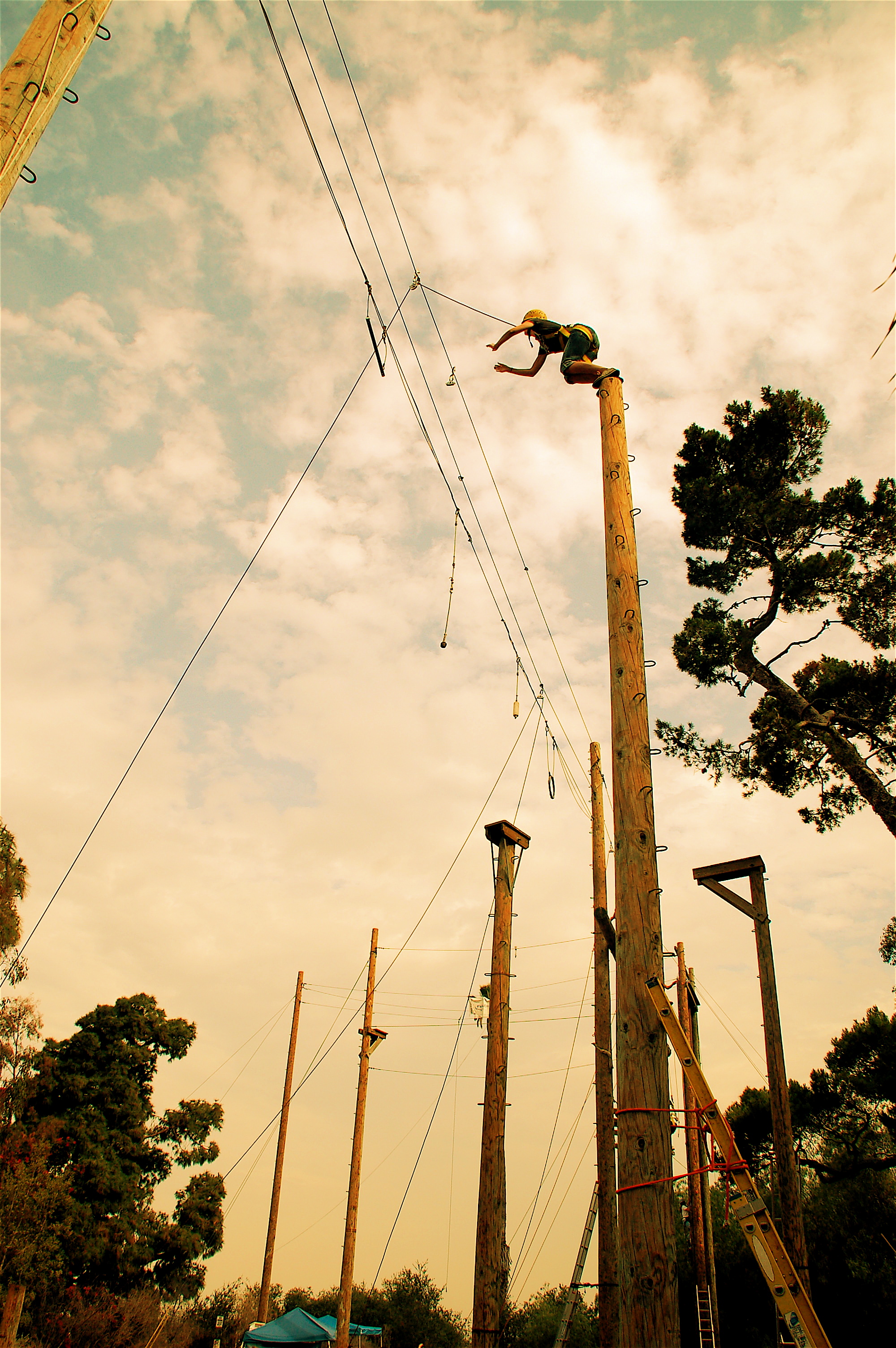 Culver City Ropes Course Man Leaping.JPG