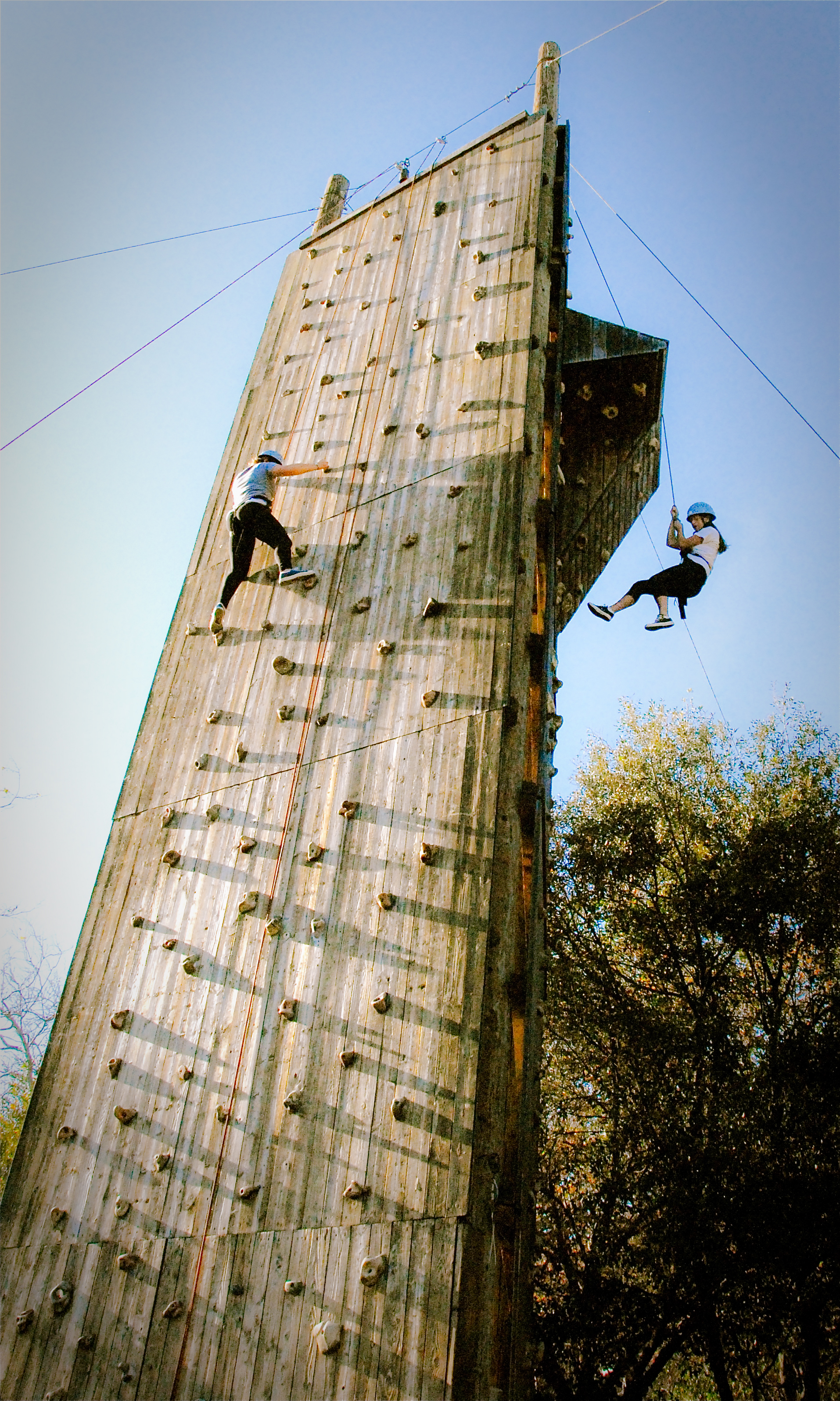 Hess Kramer Climbing Wall rappeling and climbing.jpg