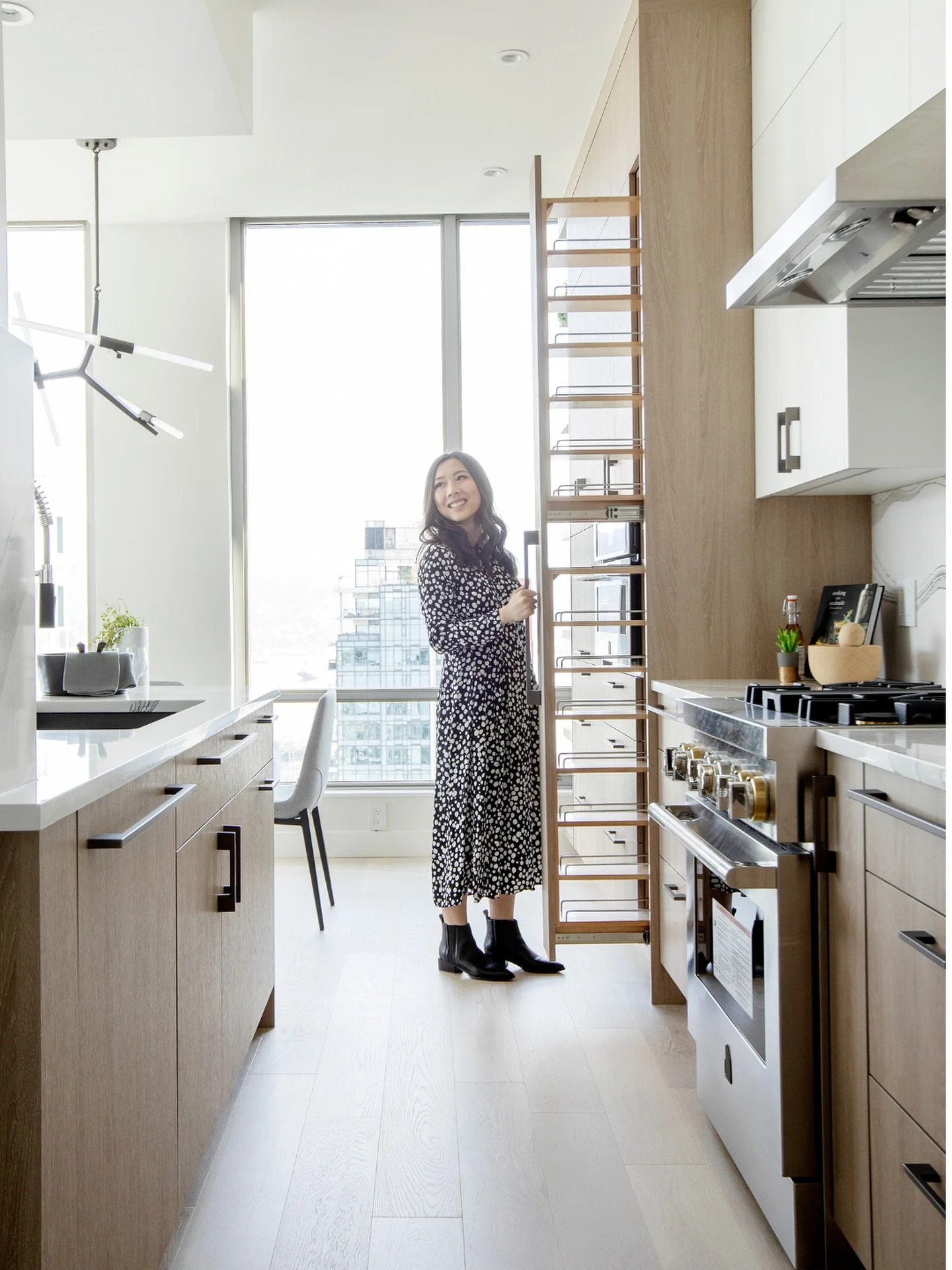 This West Georgia Street condo renovation blends sculptural minimalism with refined warmth &mdash; from the custom staircase to the sleek, streamlined kitchen.

A modern palette grounded in texture and light, designed to feel calm, quiet, and endurin