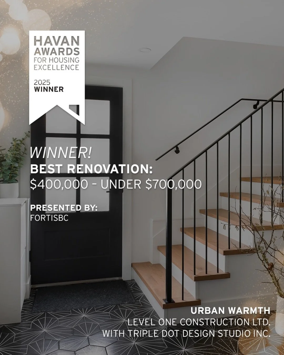 We&rsquo;re proud to share that our Albert St. renovation in Burnaby won the 2025 HAVAN Award for Housing Excellence &ndash; Best Renovation ($400K&ndash;Under $700K), presented by @fortisbc. 

Thank you to our clients and project partners! This one