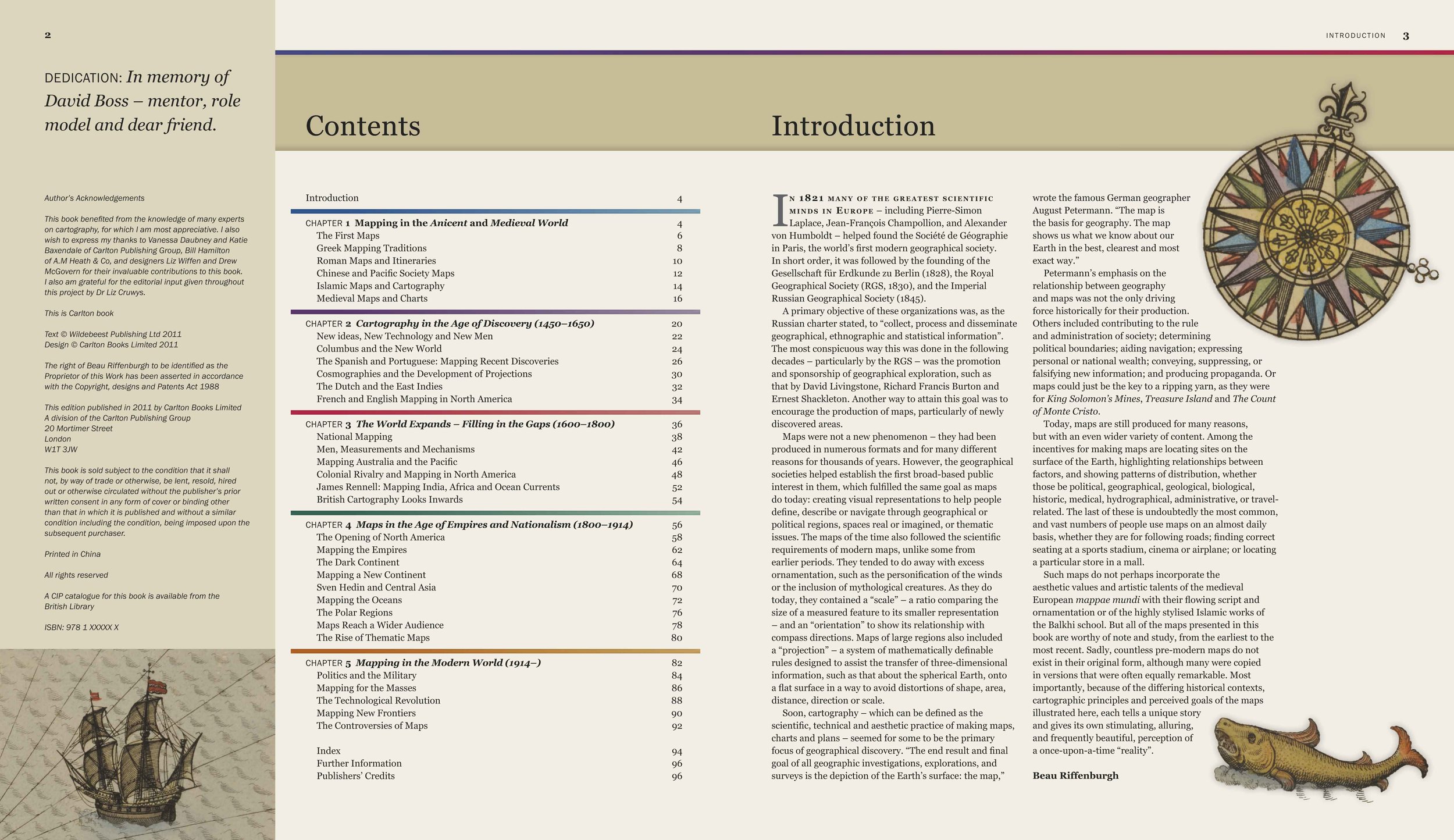 The five chapters are distinctly broken down with the use of colour coding. 