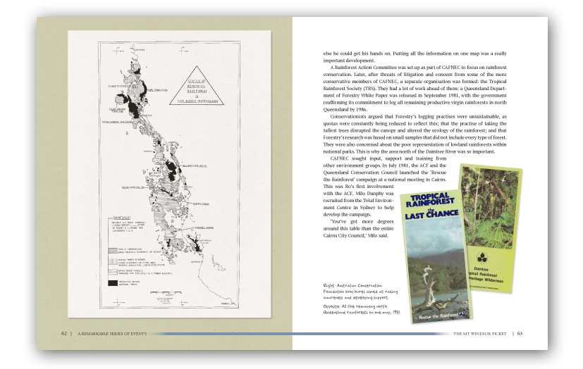 As well as photographs, memorabilia items are used throughout the book.