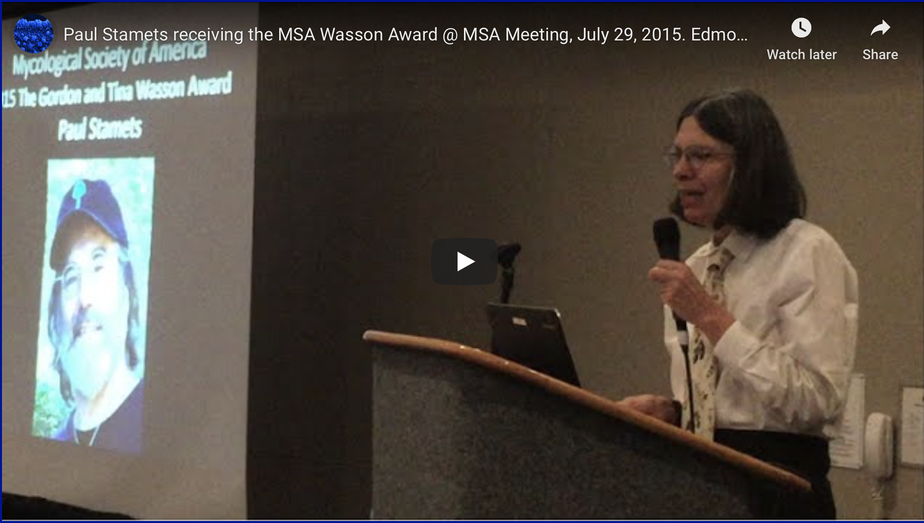 The Gordon and Tina Wasson Award: Paul Stamets