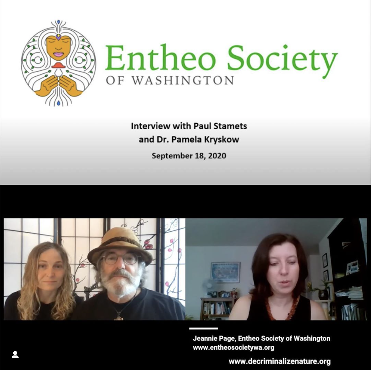 Paul Stamets &amp; Pamela Kryskow Interview with Entheo Society of Washington