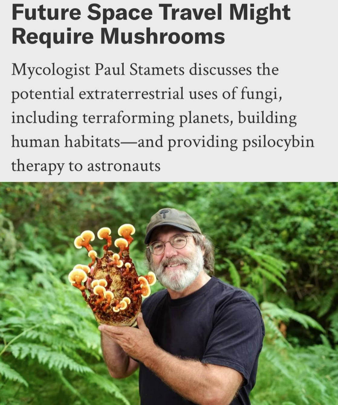 Future Space Travel Might Require Mushrooms