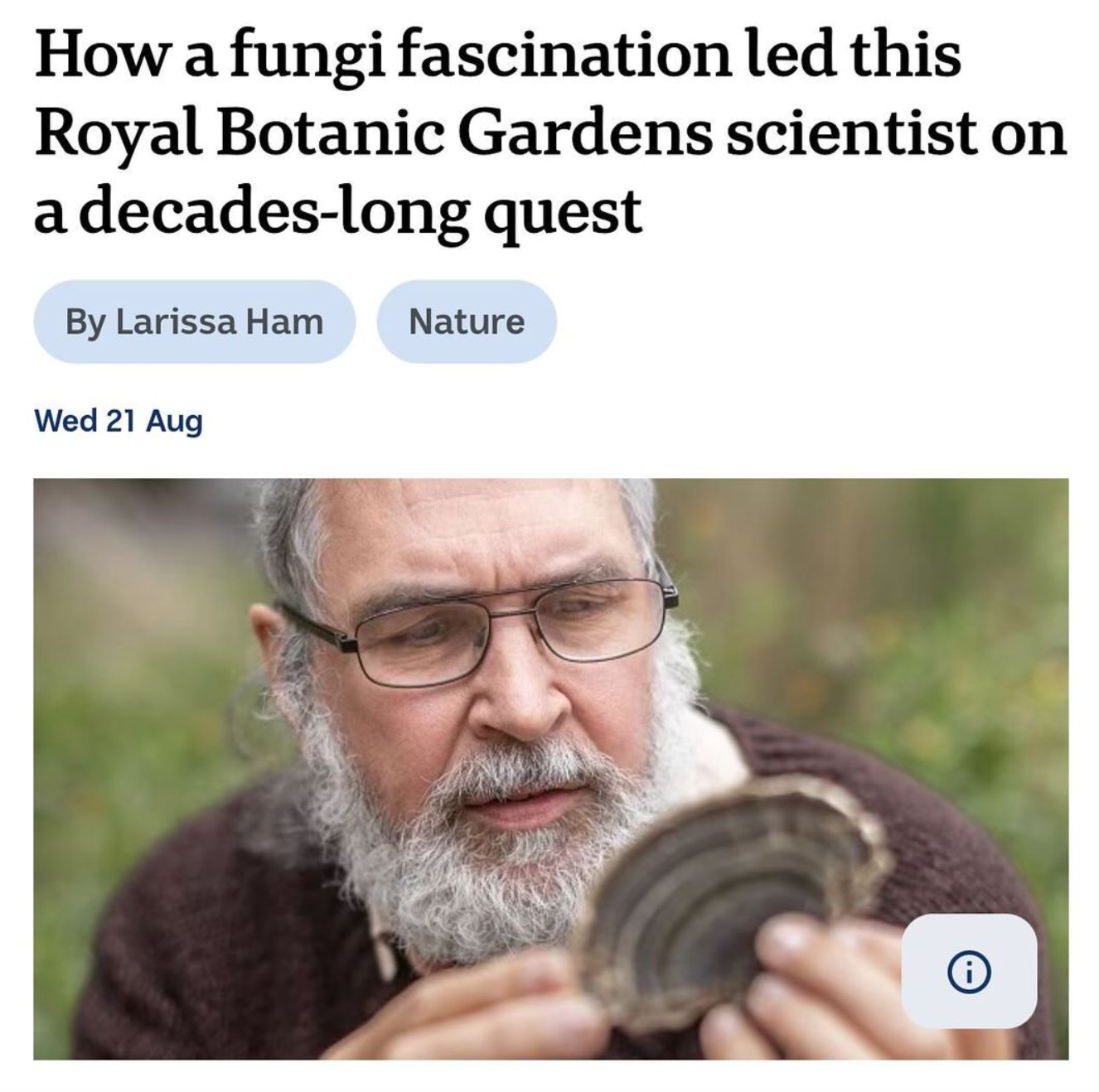 How Fungi Fascination Led This Royal Botanic Gardens Scientist on a Decades-Long Quest