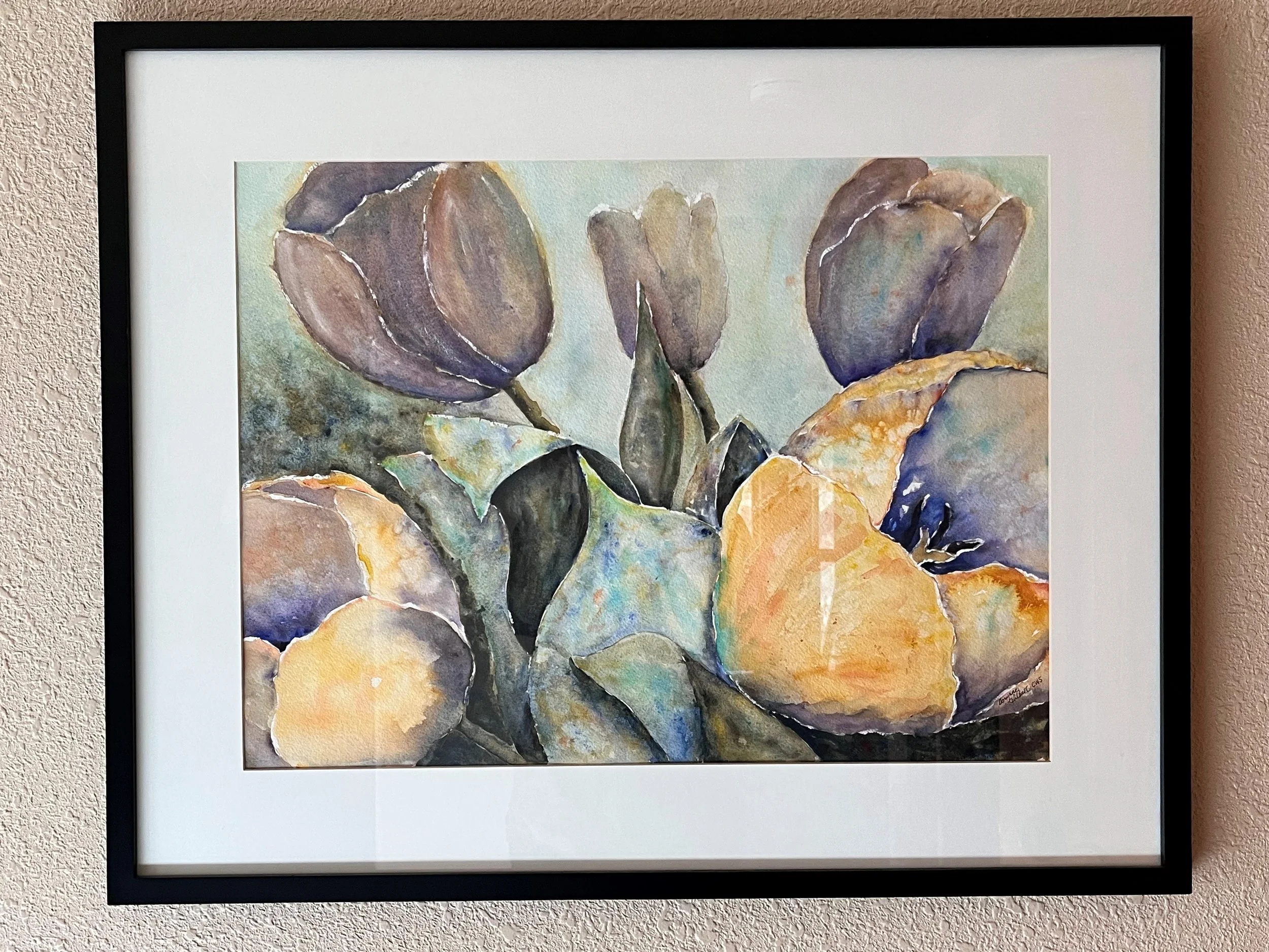 quiet, soft, muted, tulips, flowers