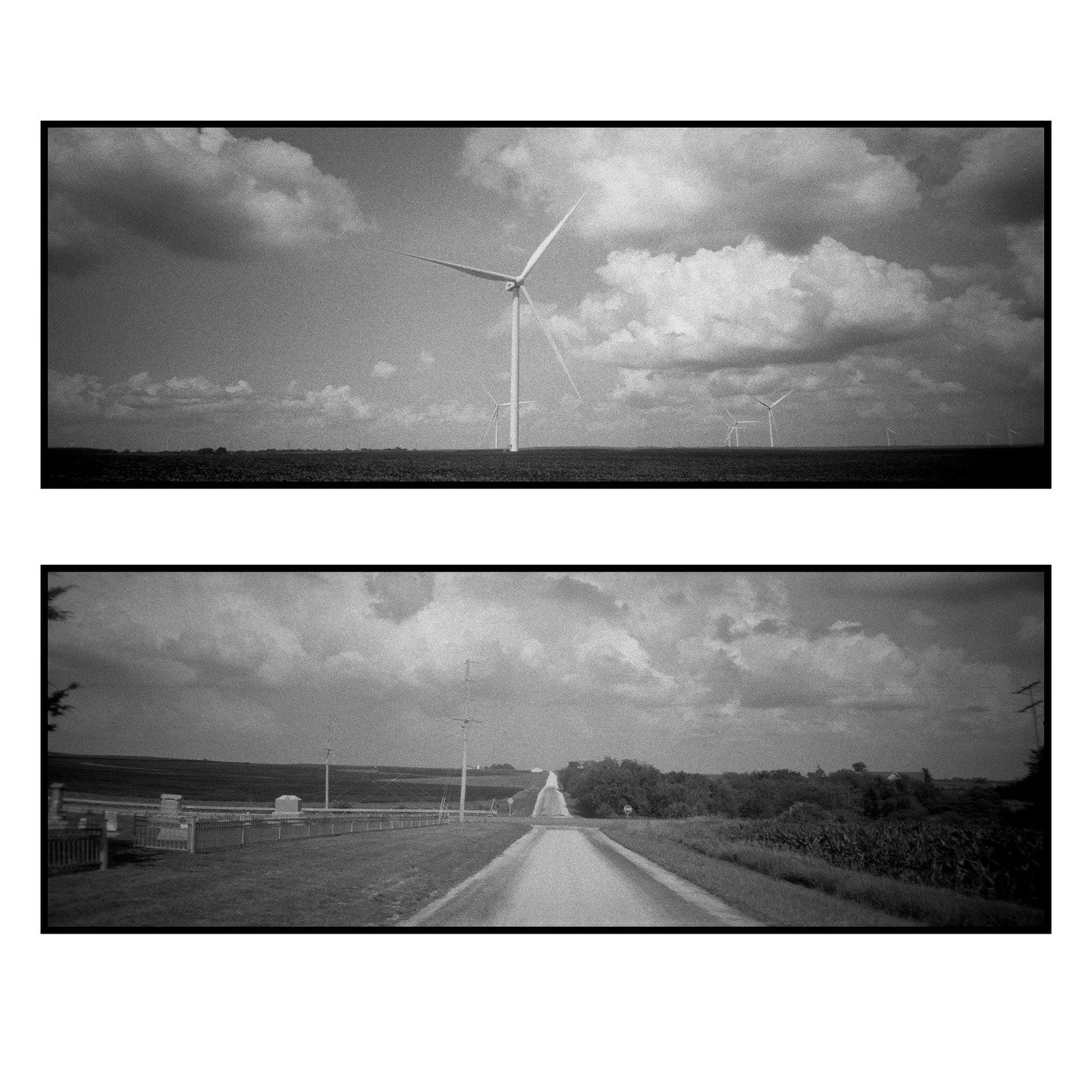 I really can't imagine two images that personify a good chunk of my life these days. Roaming about the mid-west, chasing the clouds, and listening to the wind. 

(Also having fun with a dinky little Minolta 35mm point and shoot panoramic camera, beca