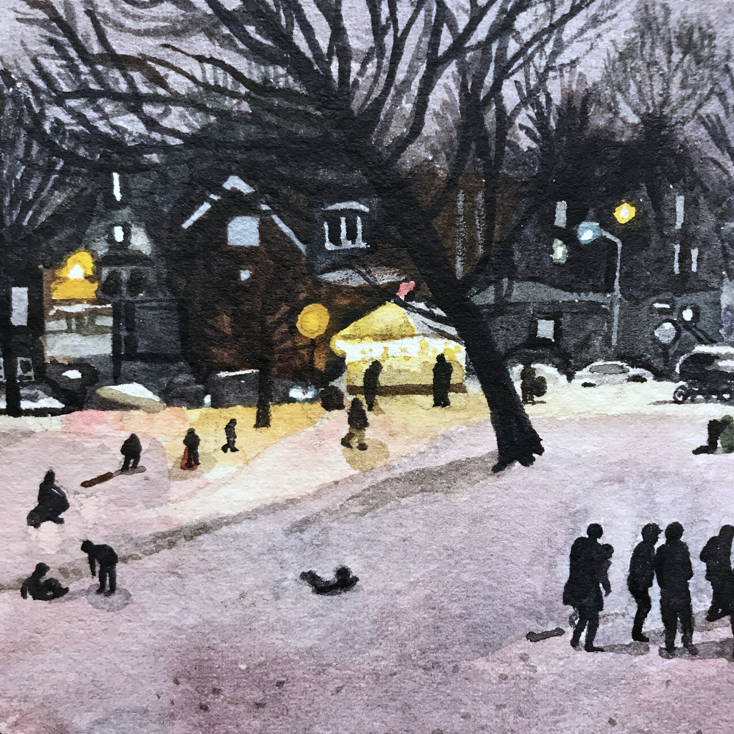 Sedders in the Snow, Clark Park (detail)