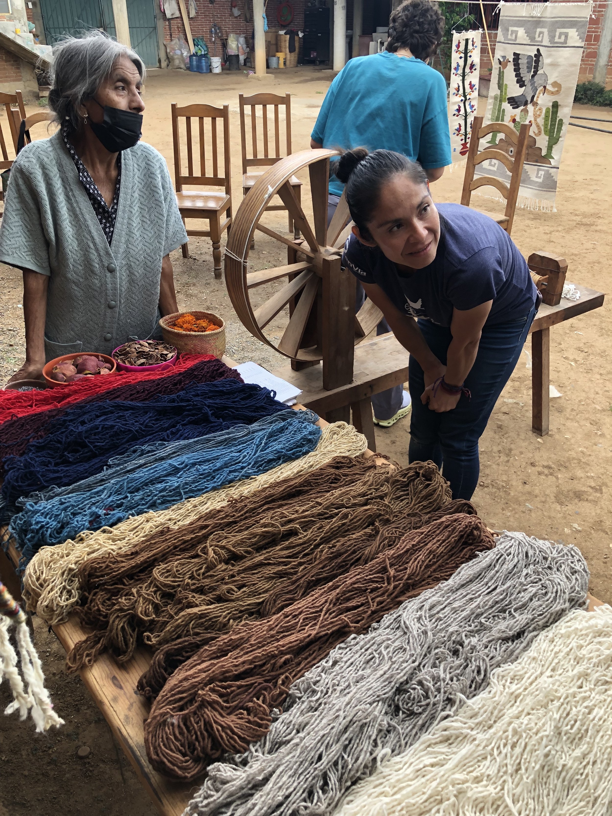 at the home of a weaver