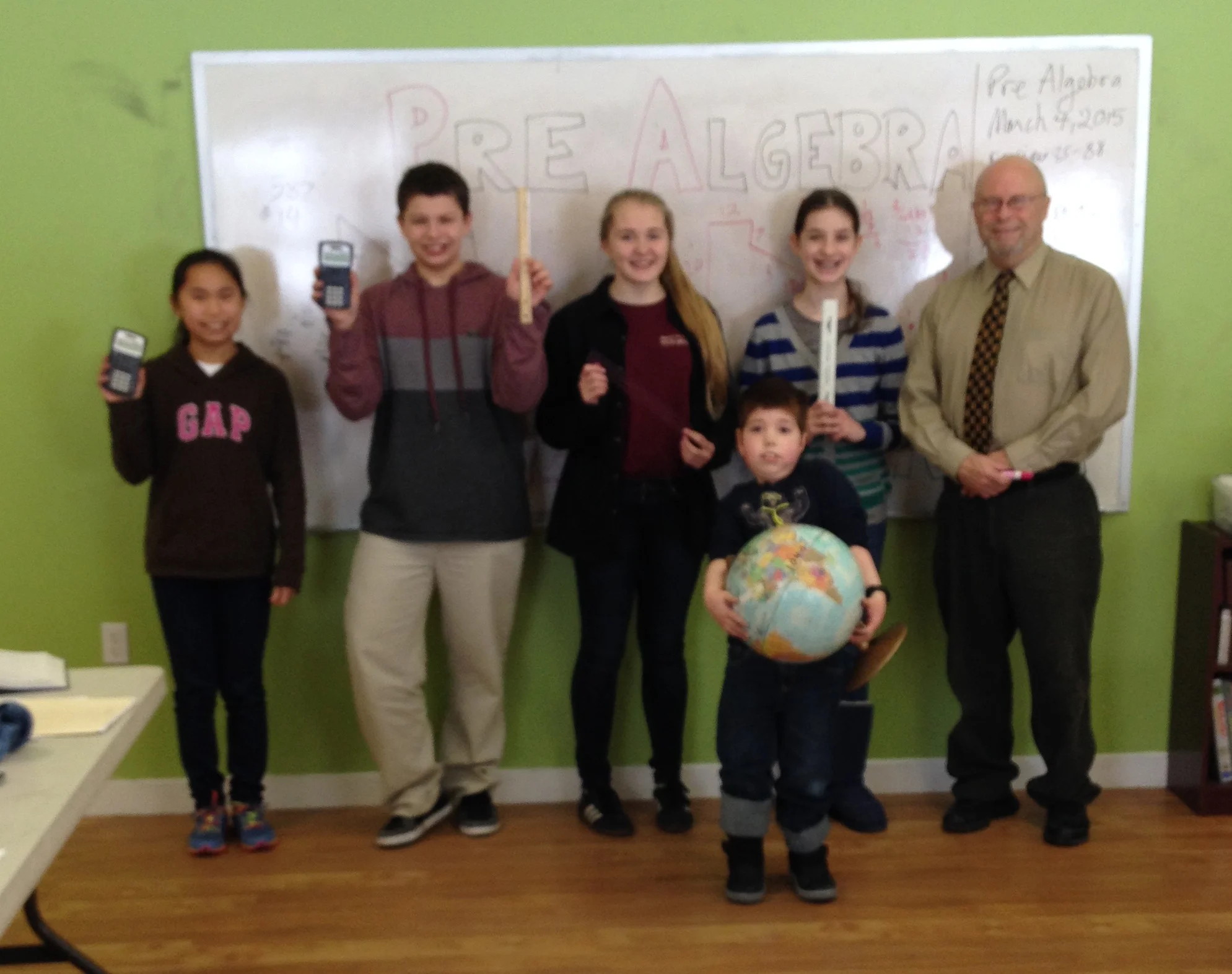 Mr. Mason's Pre-Algebra Class (with apologies for the fuzzy photo!) 2015-16
