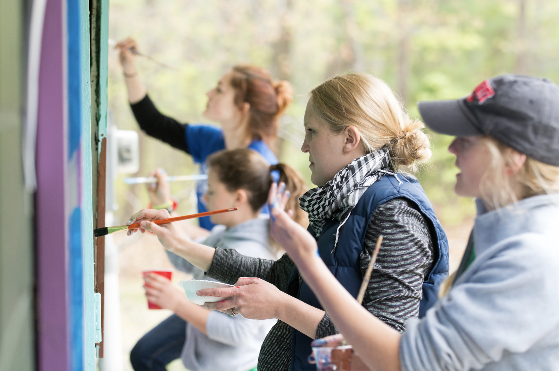 Mural painting has become one of the staples of our work day!