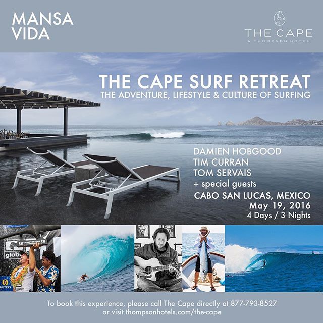 A few spots just opened up for the @mansa_vida trip to #Cabo with @damienhobgood @tomservaisjr special guests and I. Join us next week on this documented trip #surfing #yoga #music #food & #goodtimes 1.800.508.4322 link in bio.
thecapereservations@thompsonhotels.com and/or asilva@thomsponhotels.com