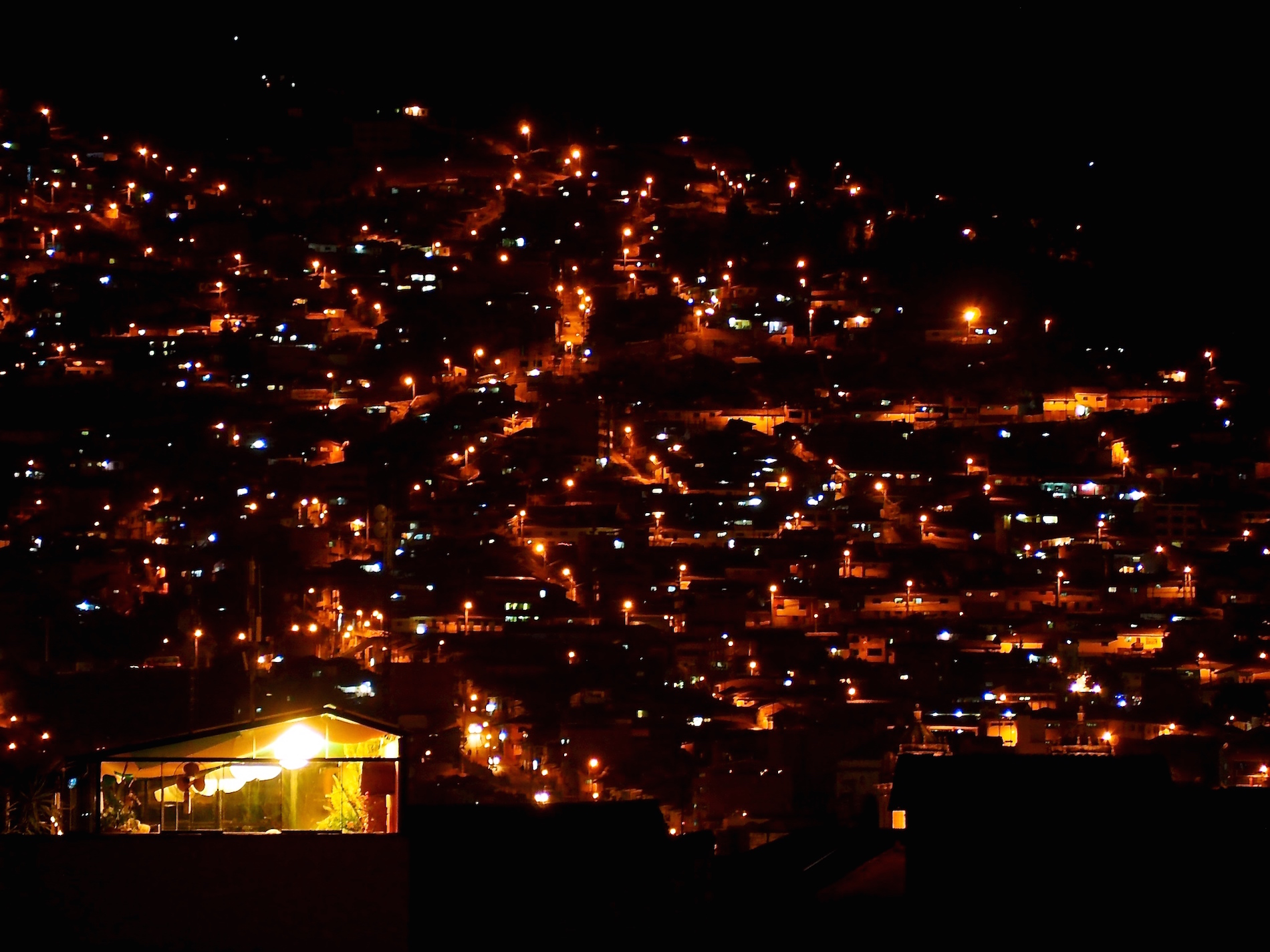 Hill At Night, Cuzco, Peru