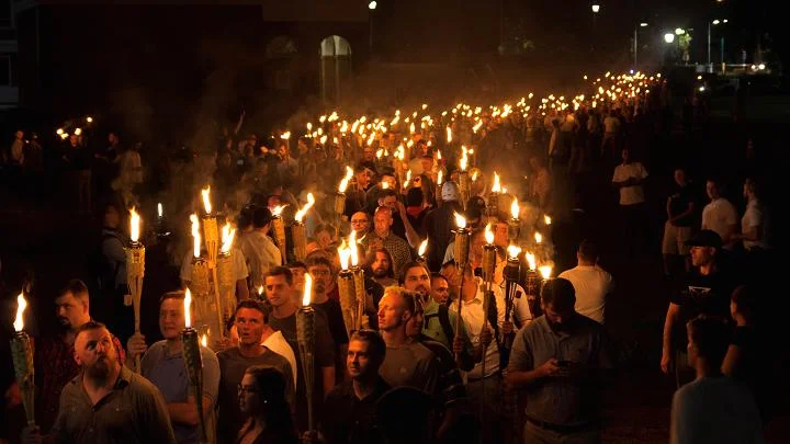 "Unite the Right" rally in Charlottesville. Alejandro Alvarez | Reuters