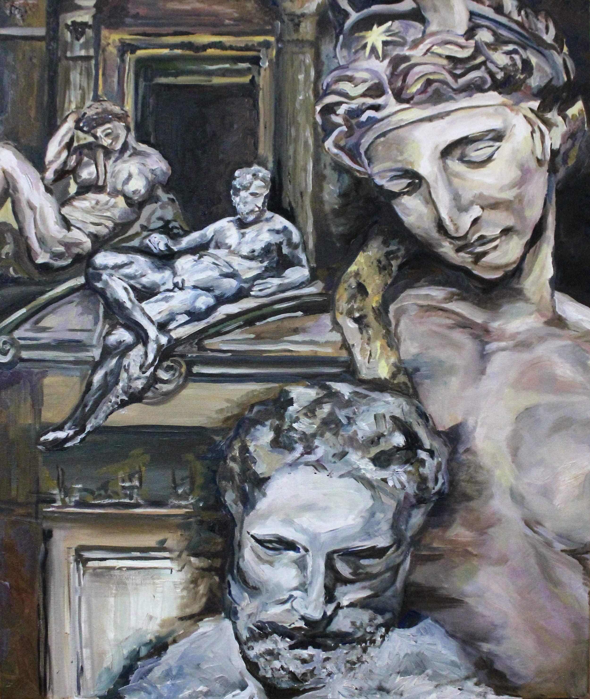  New Sacristy 19.5x23.5 oil Spring 2014 - Florence, Italy