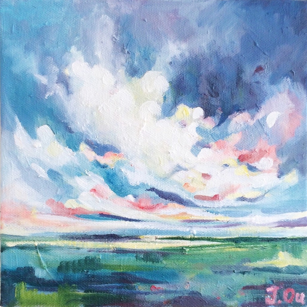  Grace in the Storm 10x10, oil - SOLD