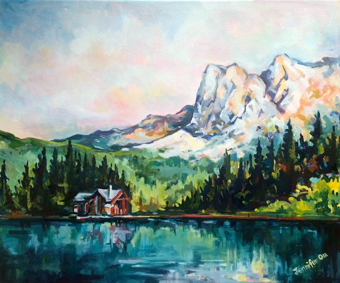 Emerald Lake. 20x24", oil on canvas. SOLD.