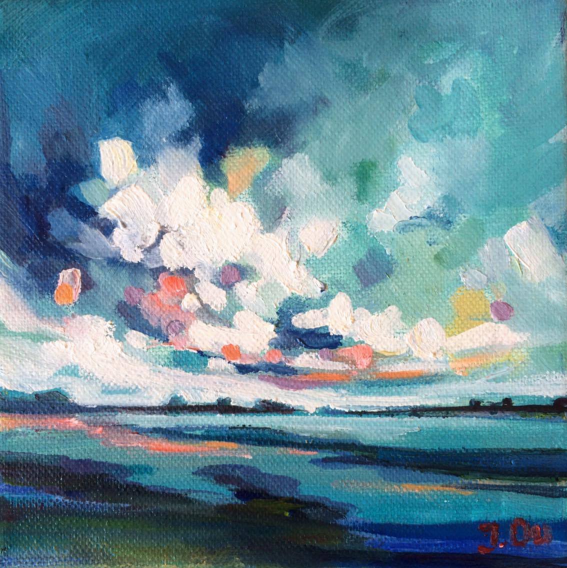 Moon River 6x6, oil on canvas - SOLD