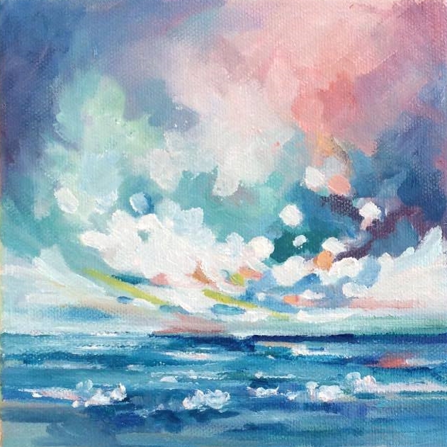 Rhythm of the Sea 6x6, oil on canvas - SOLD