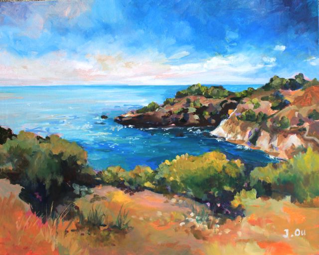 Wild Rugged Coast 20x24", oil on birch panel.