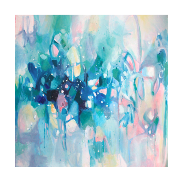 Cloud of Butterflies 30x30", oil on canvas. Available