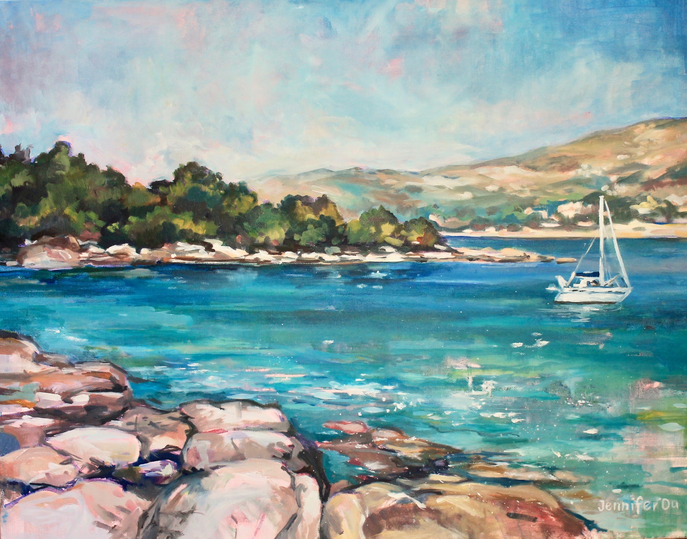 Mediterranean Paradise, no. 1 22x28, oil on canvas. Available