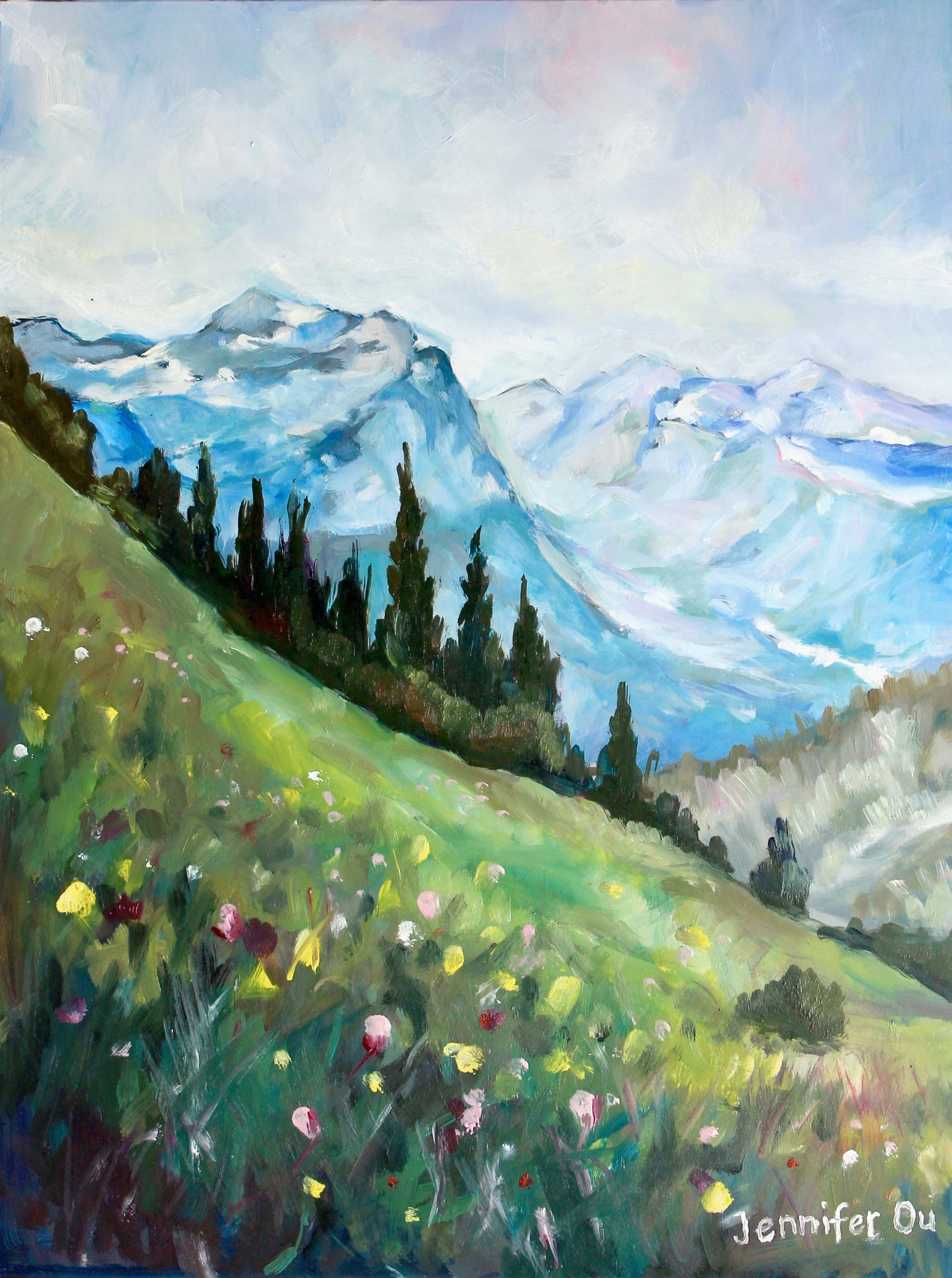 Alpine Meadows, 12x16. sold.