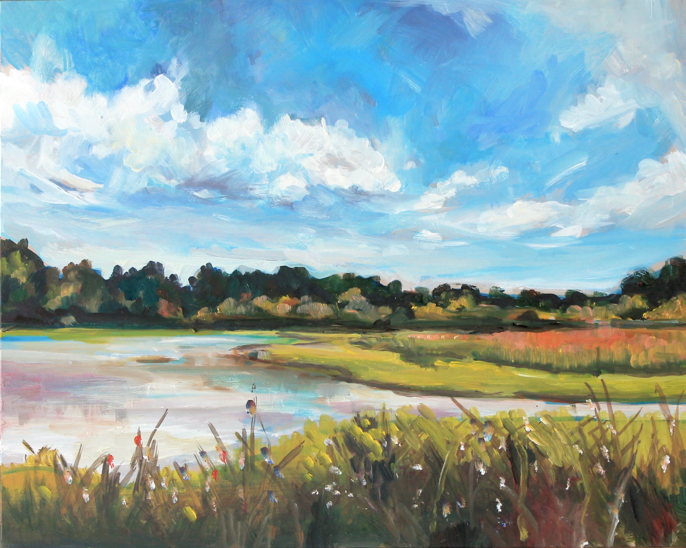 Marsh Overlook 8x10, oil on board. Sold.