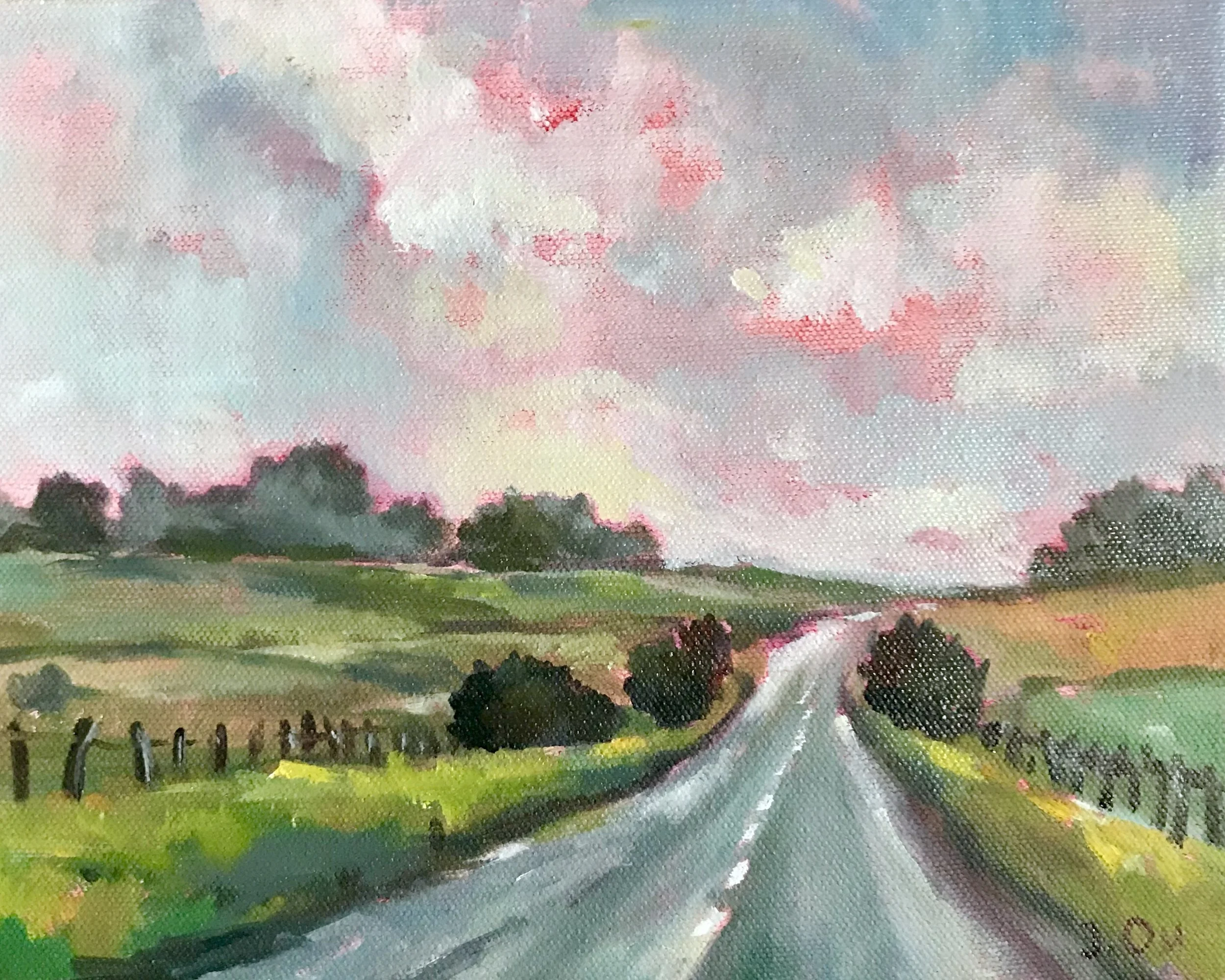Leaving London, 8x10. oil on canvas. Sold.