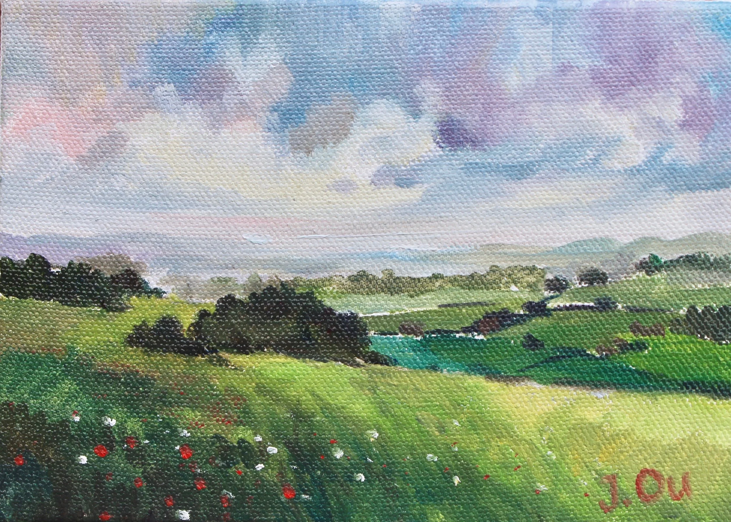 English Countryside (No.1) 5x7, oil on canvas. sold.