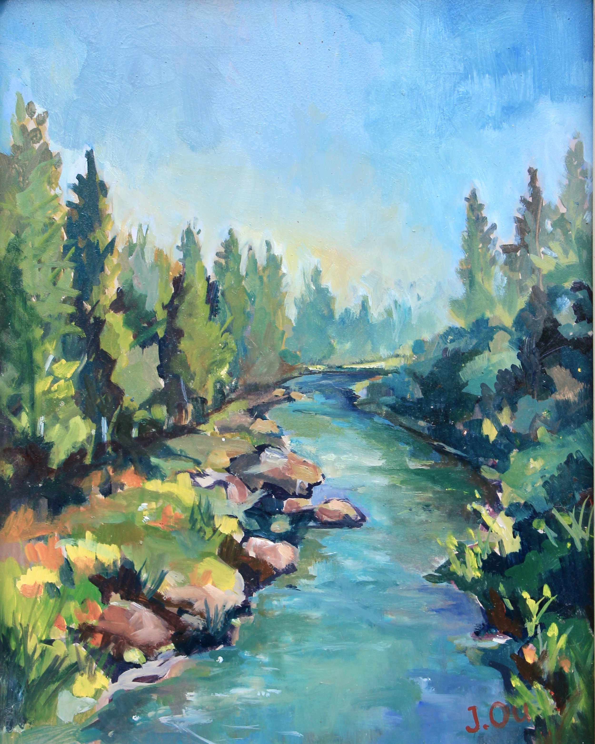 Salmon River 8x10, oil on panel. sold.