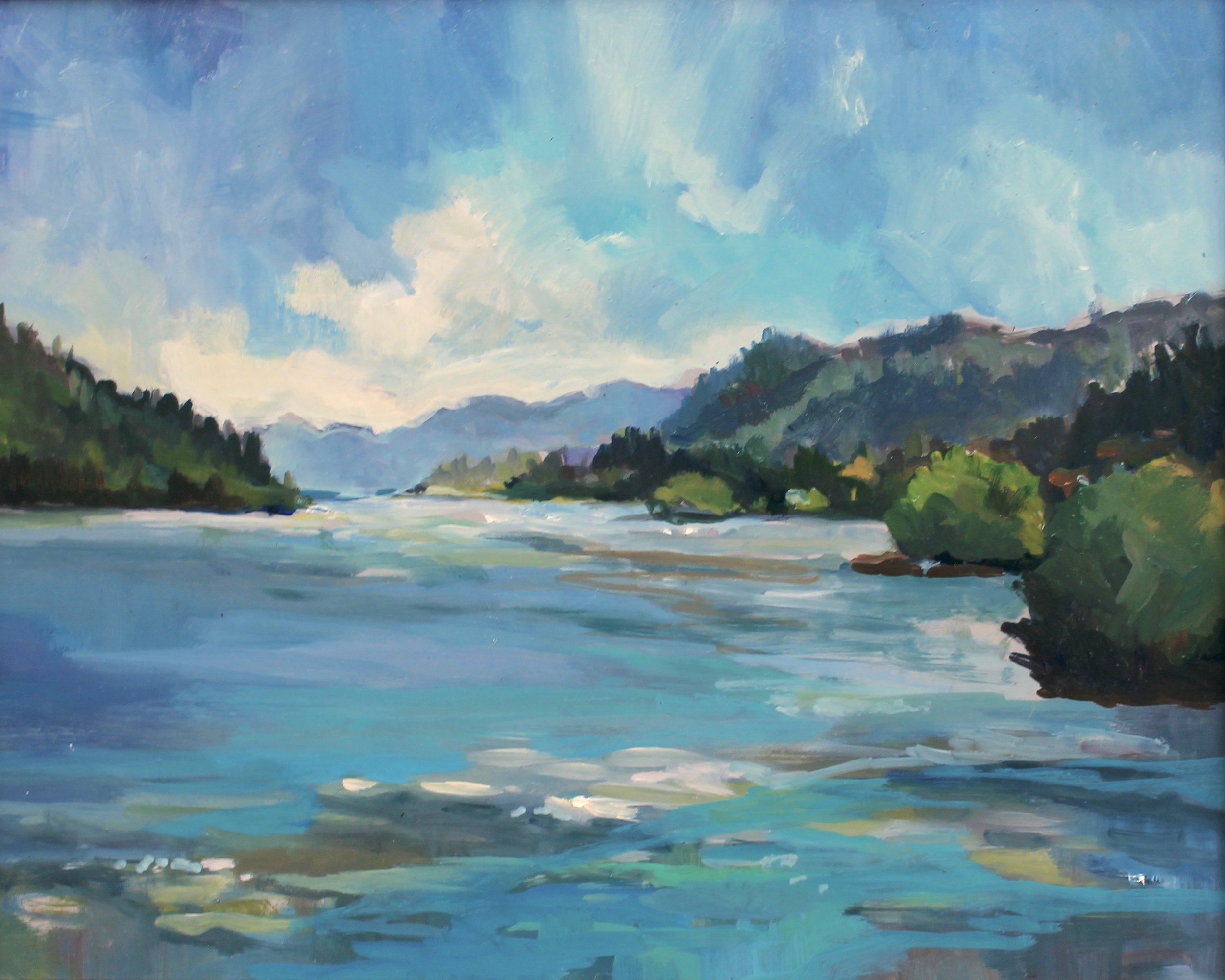 Columbia River Gorge 8x10, oil on panel. sold.